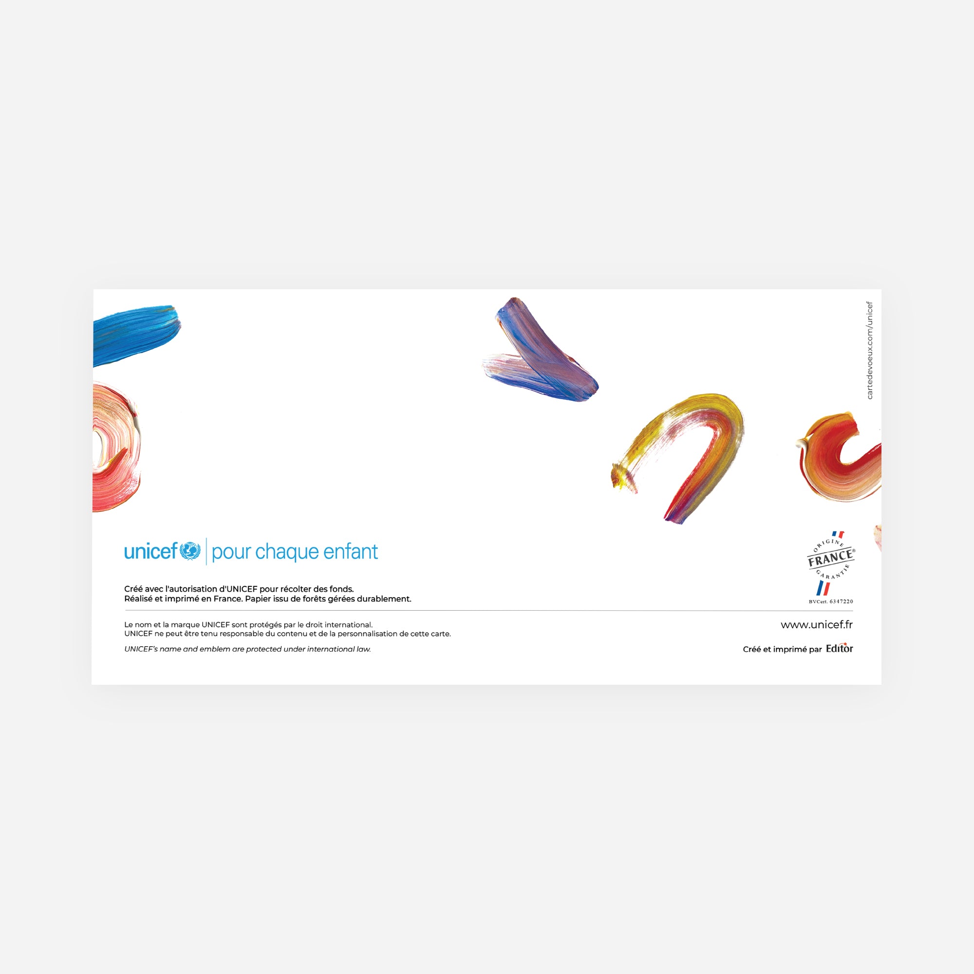 Peinture multicolore | Vœux professionnels • Carte de voeux • Rectangle double photo N° 3