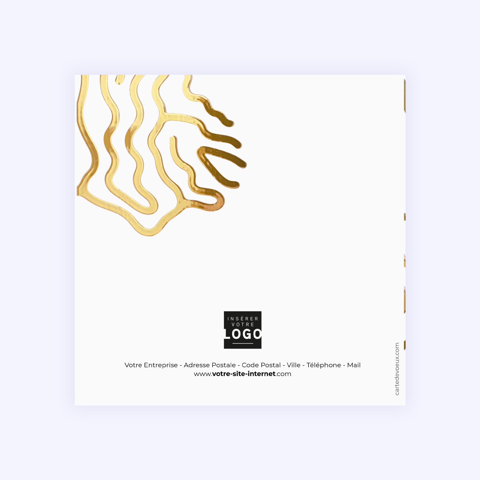 Abstrait doré | Vœux professionnels • Carte de voeux dorure photo N° 3