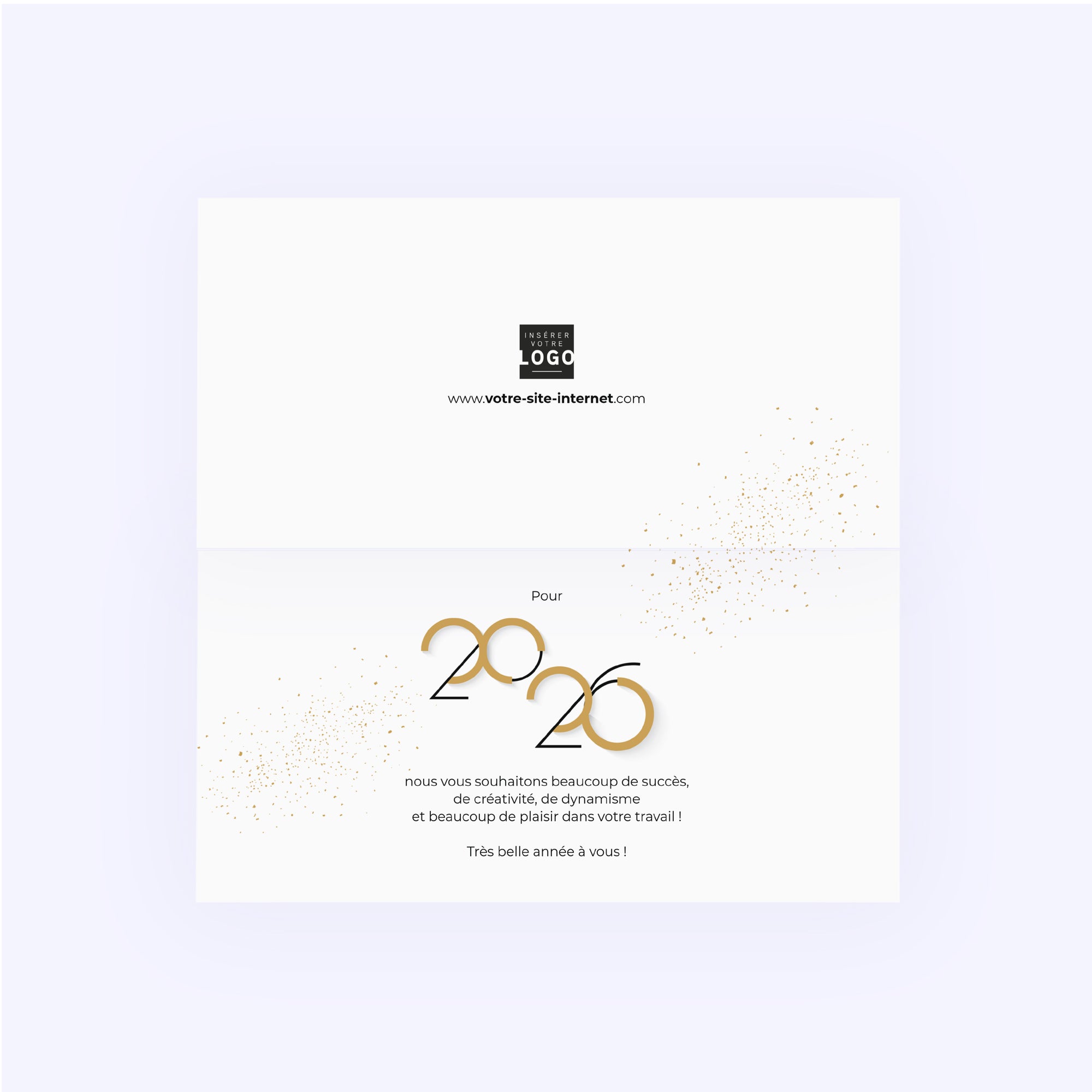 Graphique Style | Vœux professionnels • Calendrier professionnel • Rectangle double photo N° 2