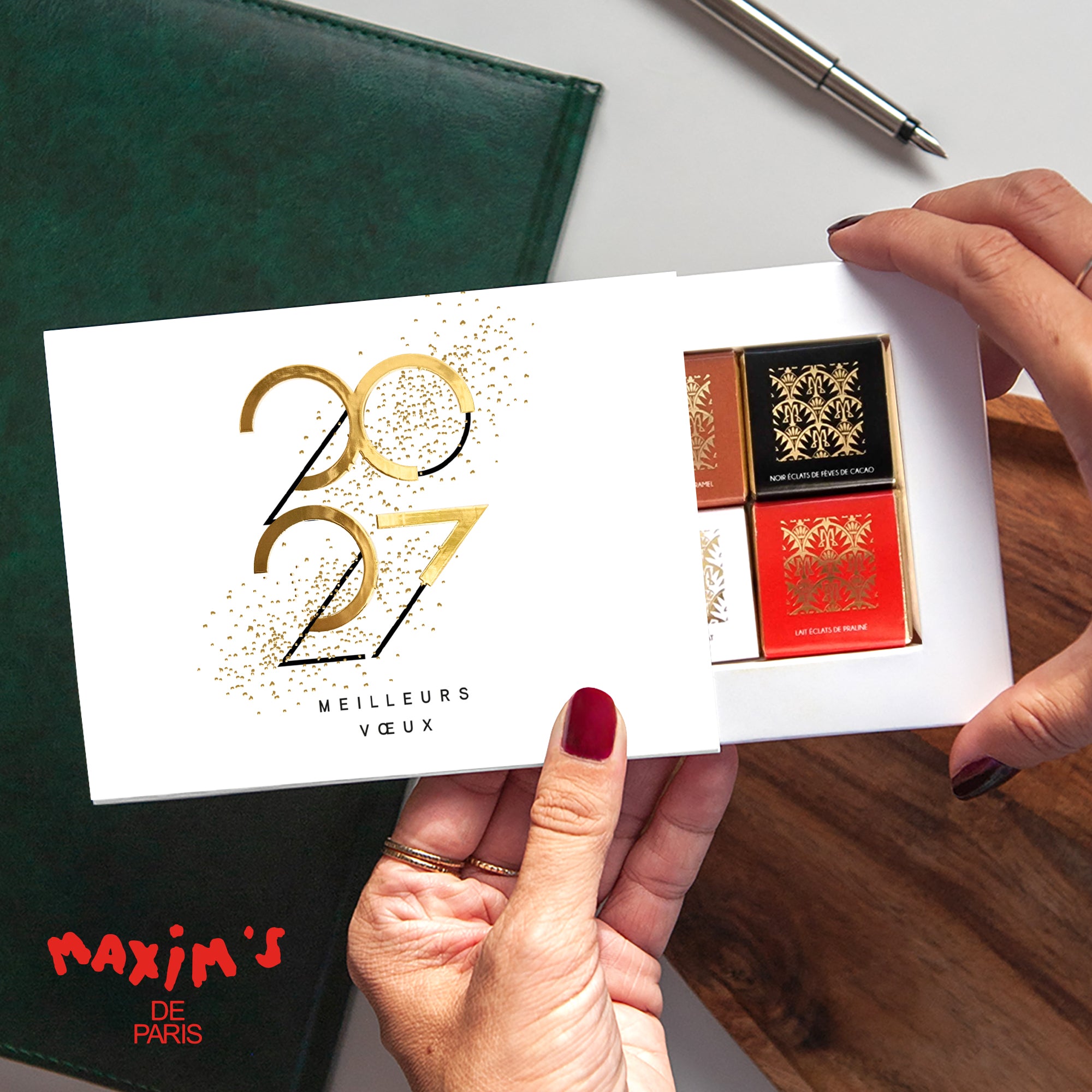 Graphique Style | Vœux professionnels • Boite chocolat personnalisée • Maxim's de Paris photo N° 1