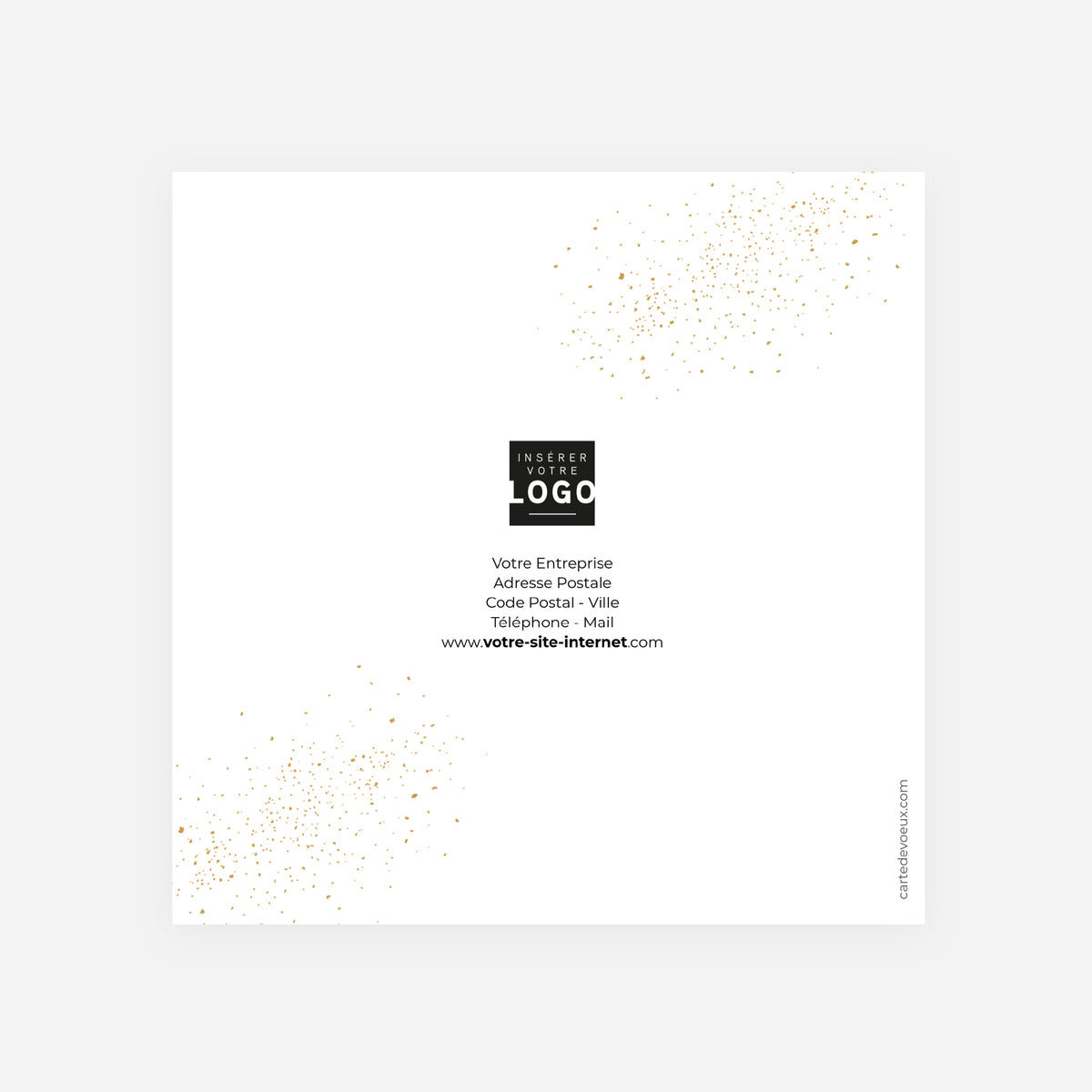 Graphique Style | Vœux professionnels • Carte de voeux dorure • Carrée pliable photo N° 3