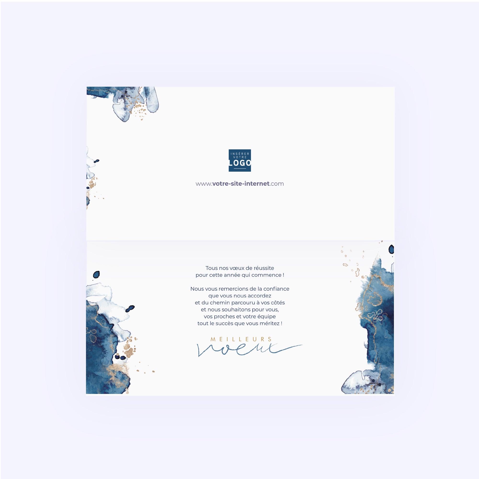 Poussière d'étoile | Vœux professionnels • Calendrier professionnel • Rectangle double photo N° 2