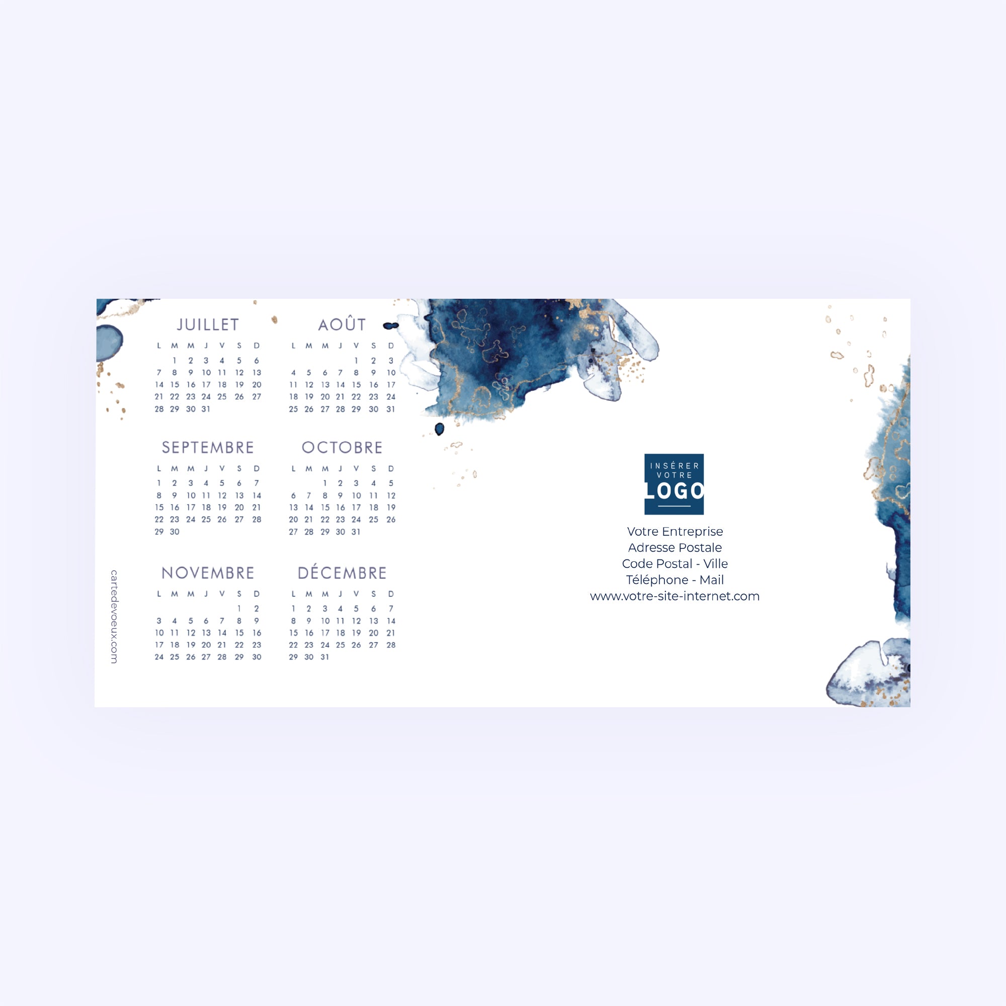 Poussière d'étoile | Vœux professionnels • Calendrier professionnel • Rectangle double photo N° 3