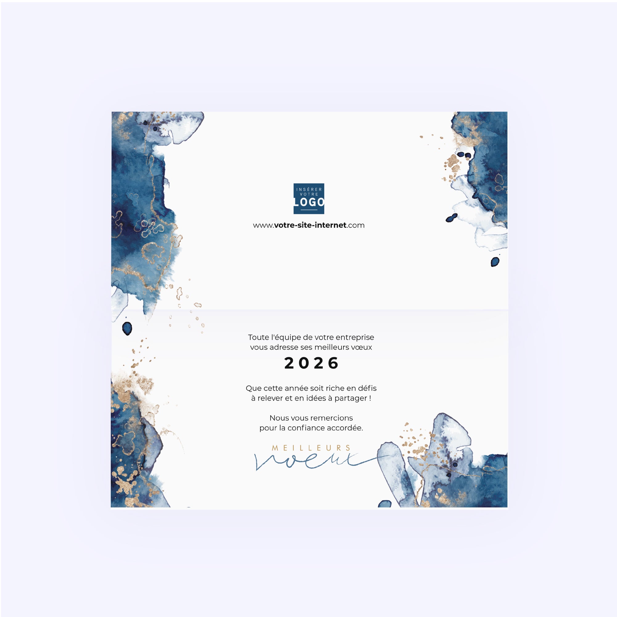 Poussière d'étoile | Vœux professionnels • Carte de voeux • Rectangle double photo N° 2