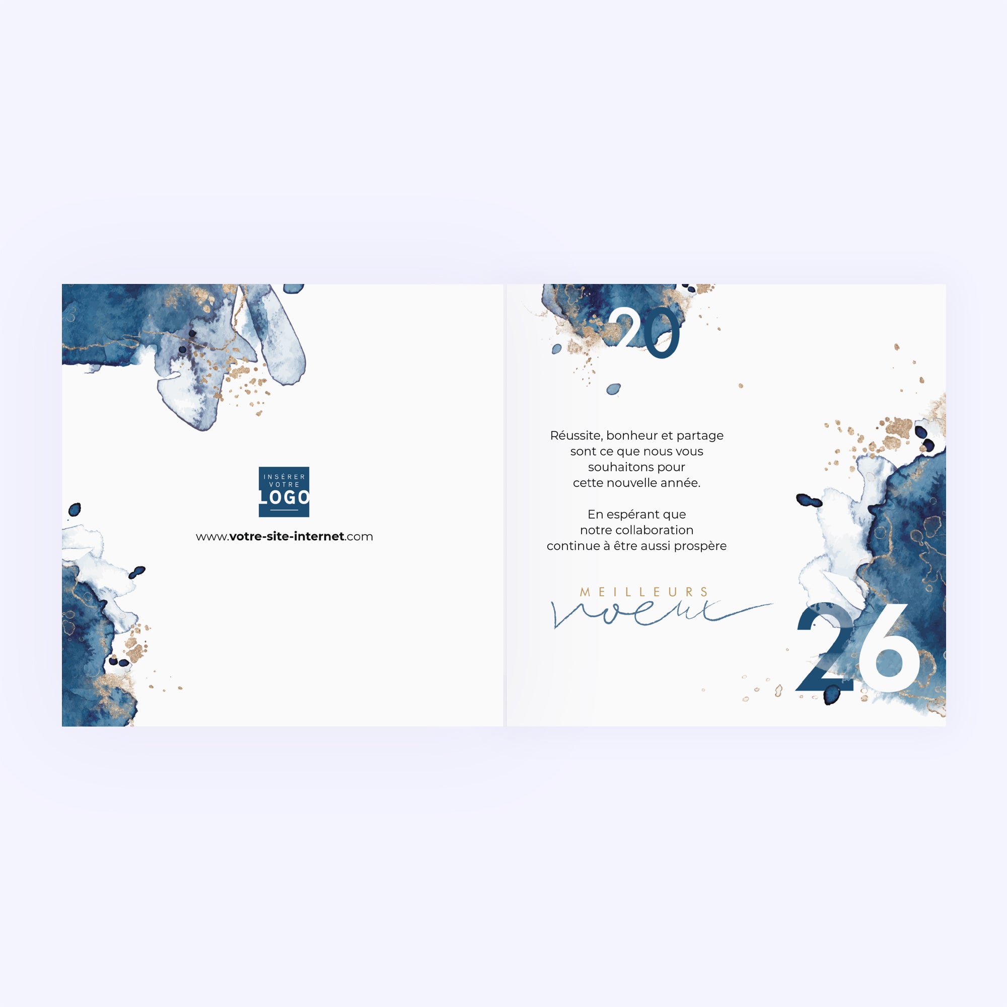 Poussière d'étoile | Vœux professionnels • Carte de voeux • Carré double photo N° 2