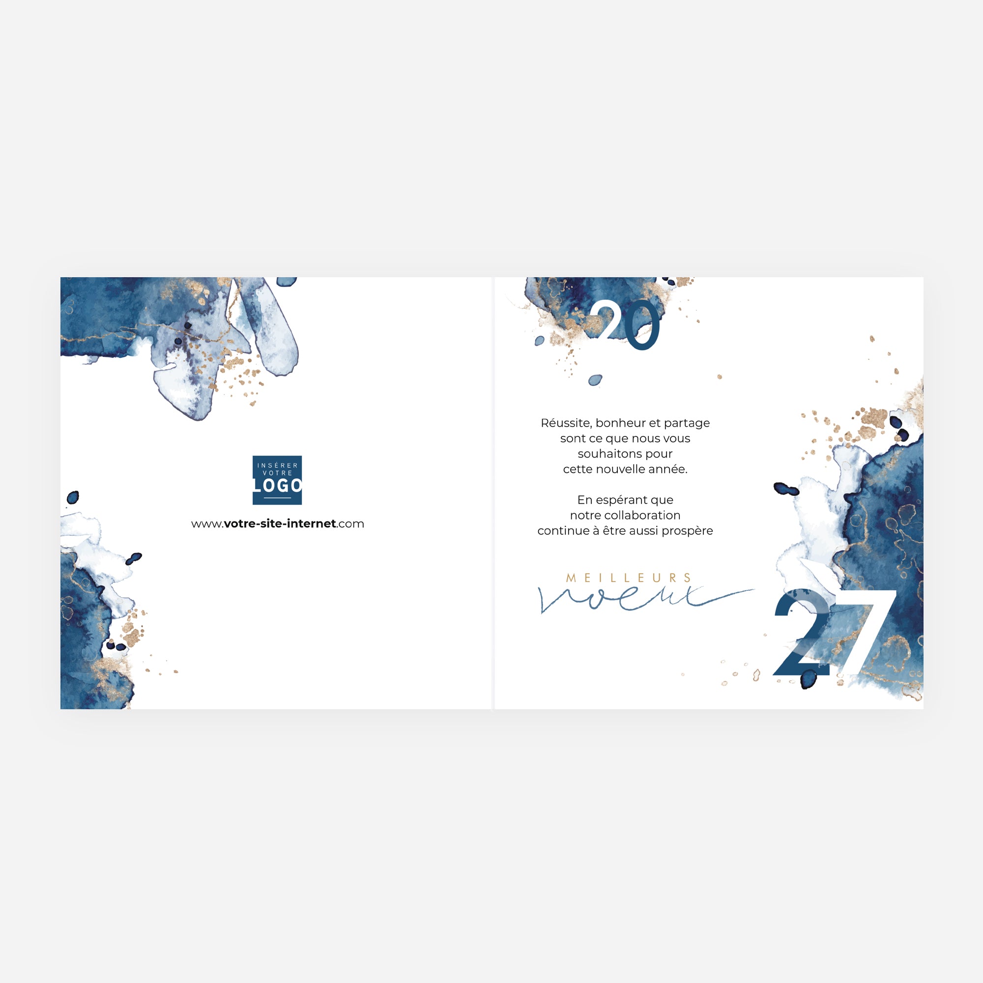 Poussière d'étoile | Vœux professionnels • Carte de voeux • Carré double photo N° 2