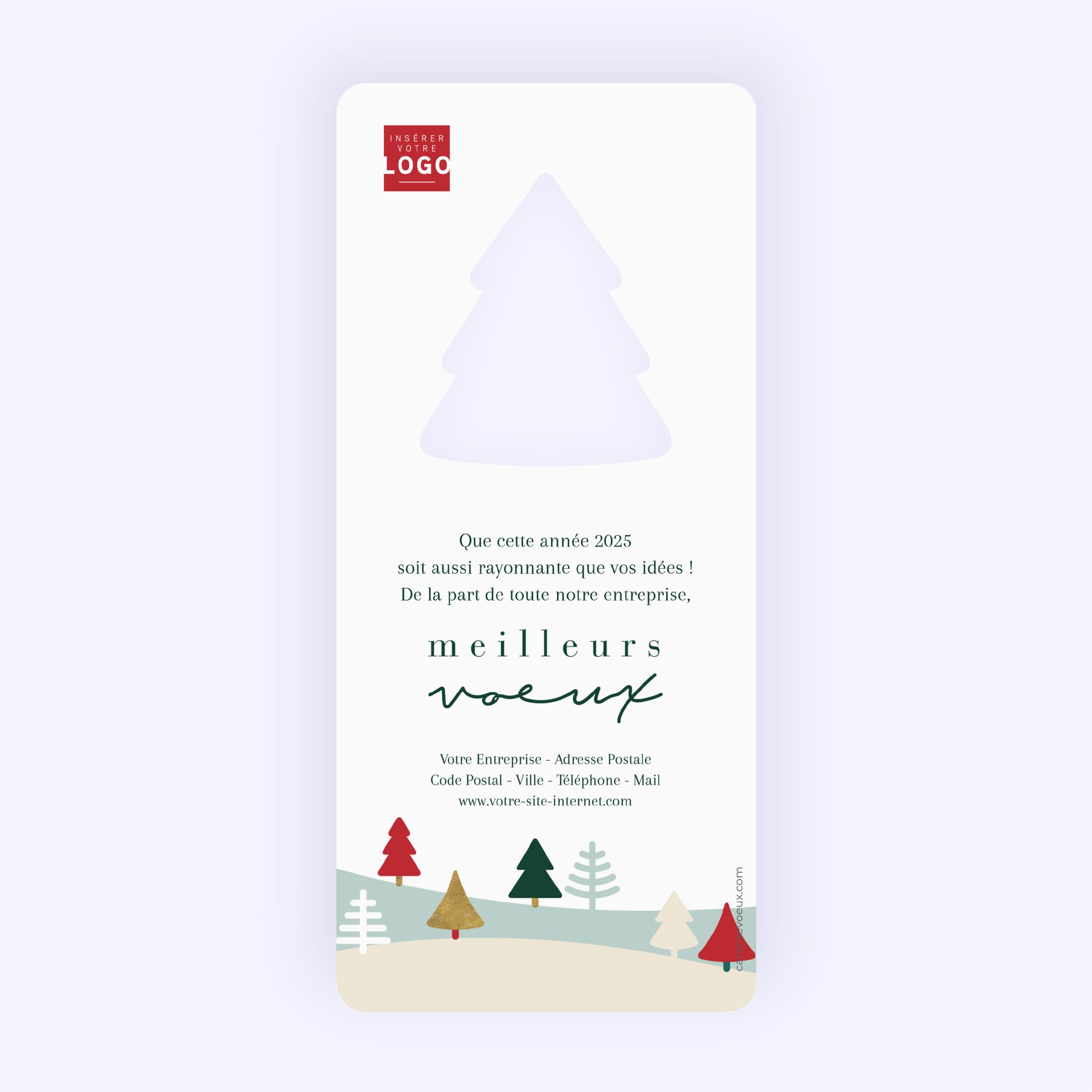 Forêt magique | Vœux professionnels • Carte de voeux • Vertical sapin photo N° 2