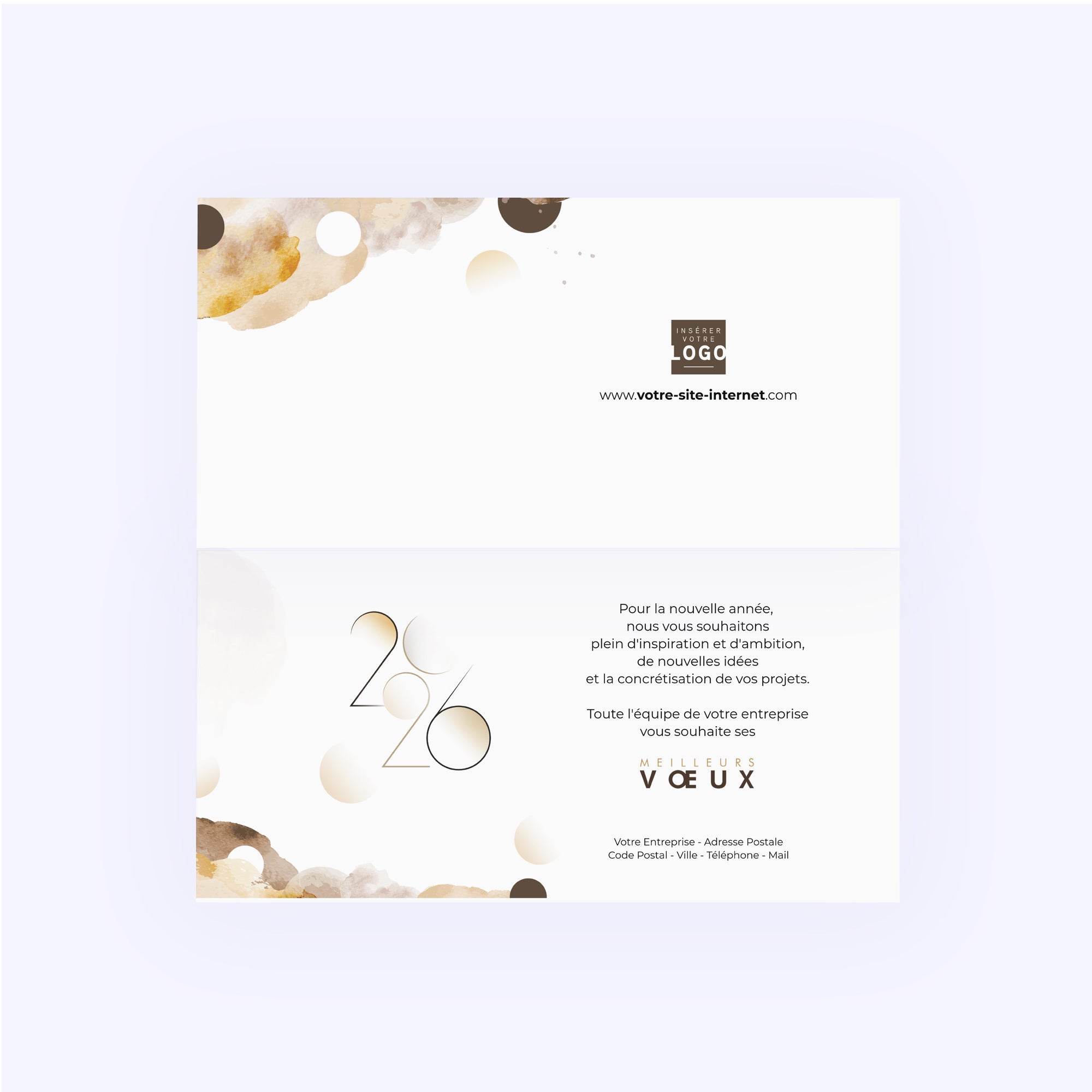 Brume colorée | Vœux professionnels • Carte de voeux • Rectangle double photo N° 2