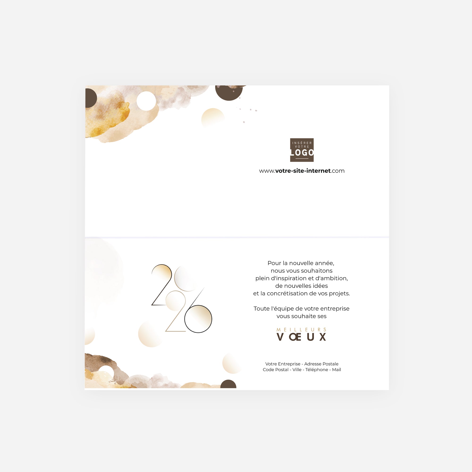 Brume colorée | Vœux professionnels • Carte de voeux • Rectangle double photo N° 2