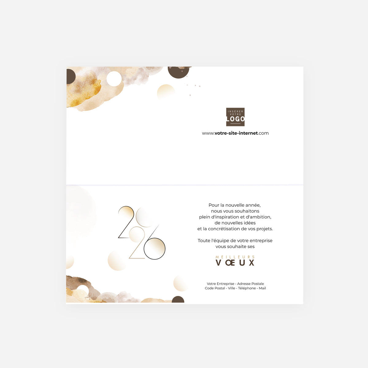Brume colorée | Vœux professionnels • Carte de voeux • Rectangle double photo N° 2