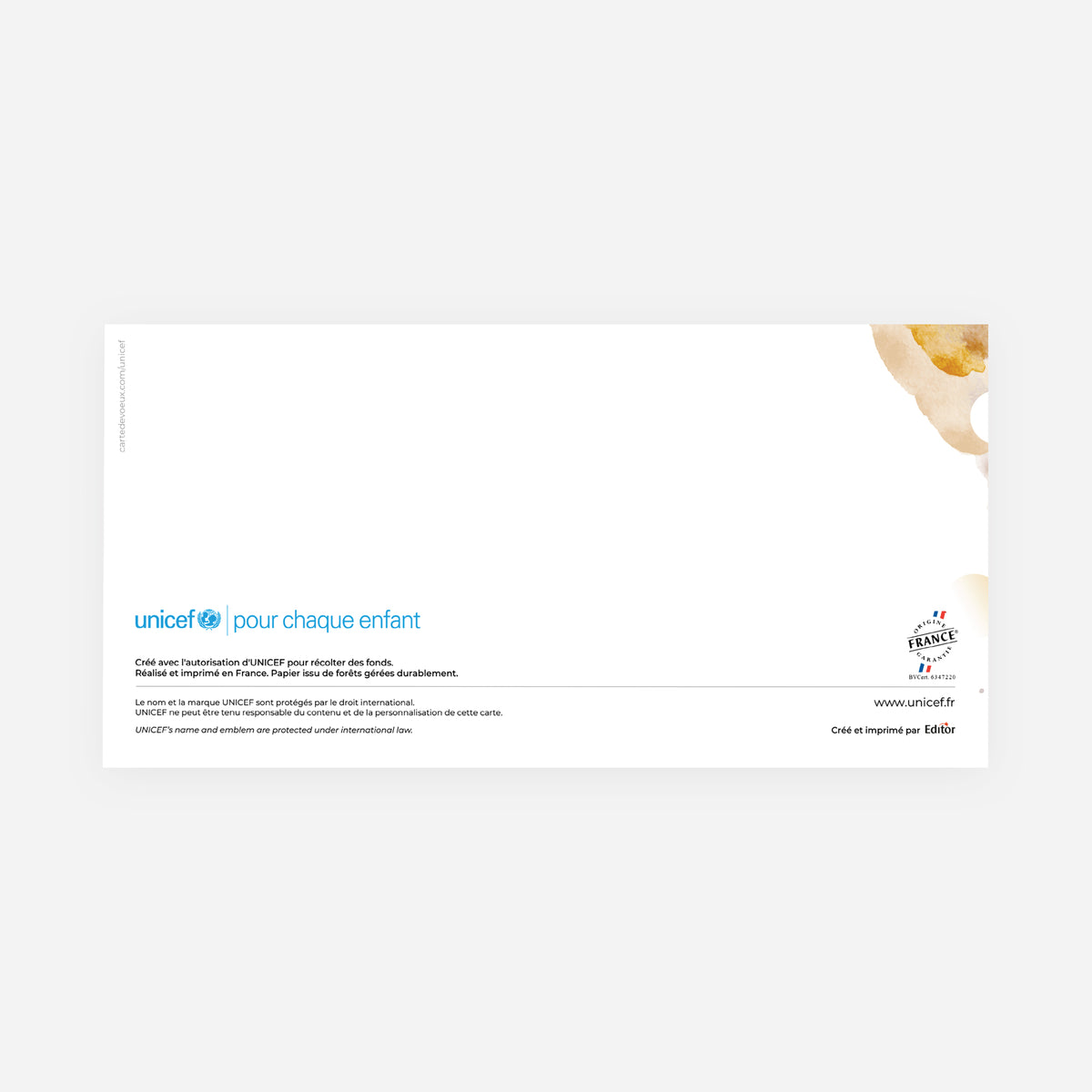 Brume colorée | Vœux professionnels • Carte de voeux • Rectangle double photo N° 3