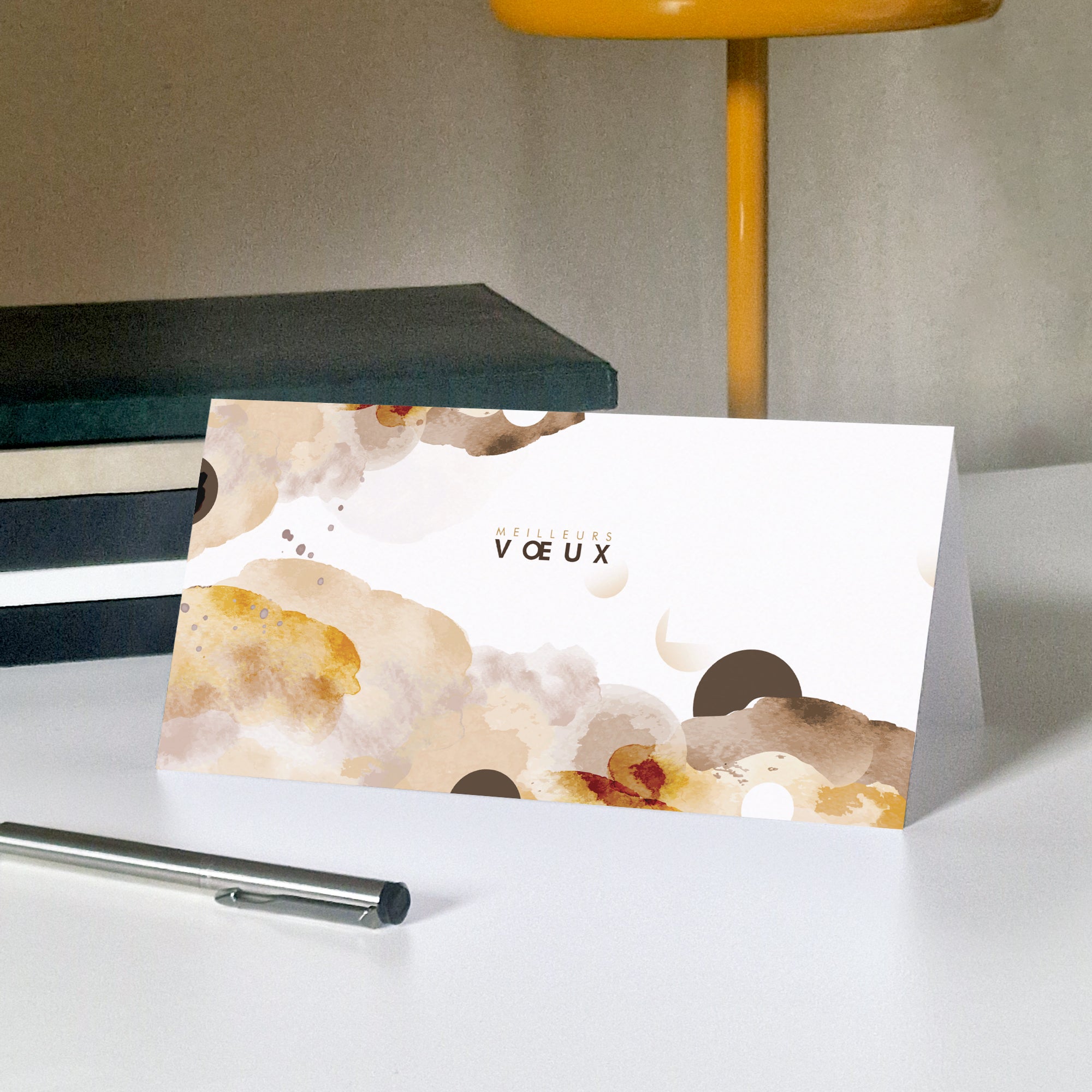 Brume colorée | Vœux professionnels • Carte de voeux • Rectangle double photo N° 5