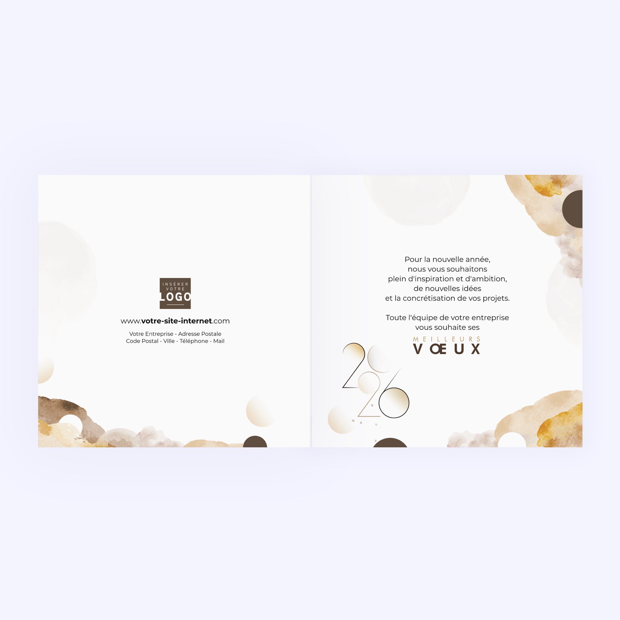 Brume colorée | Vœux professionnels • Carte de voeux • Carré double photo N° 2