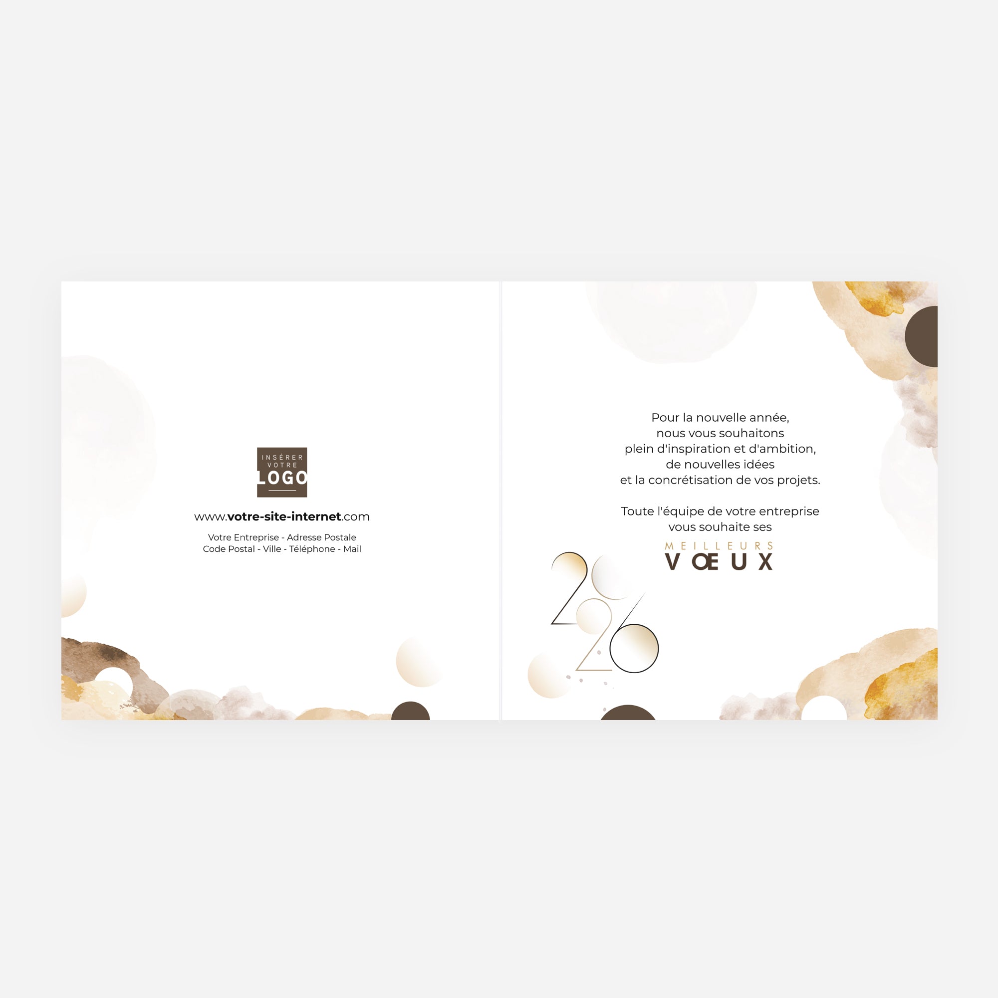 Brume colorée | Vœux professionnels • Carte de voeux • Carré double photo N° 2