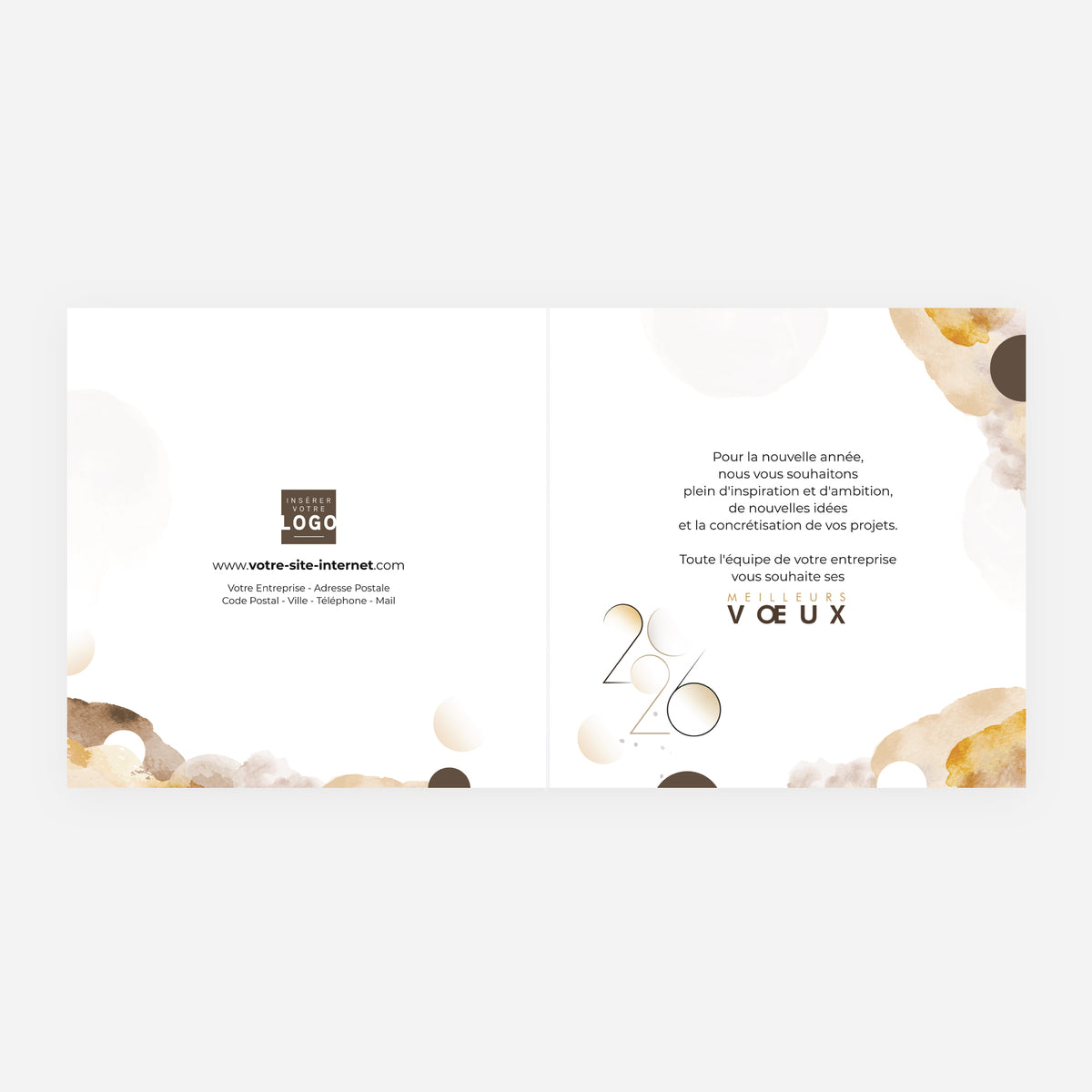 Brume colorée | Vœux professionnels • Carte de voeux • Carré double photo N° 2