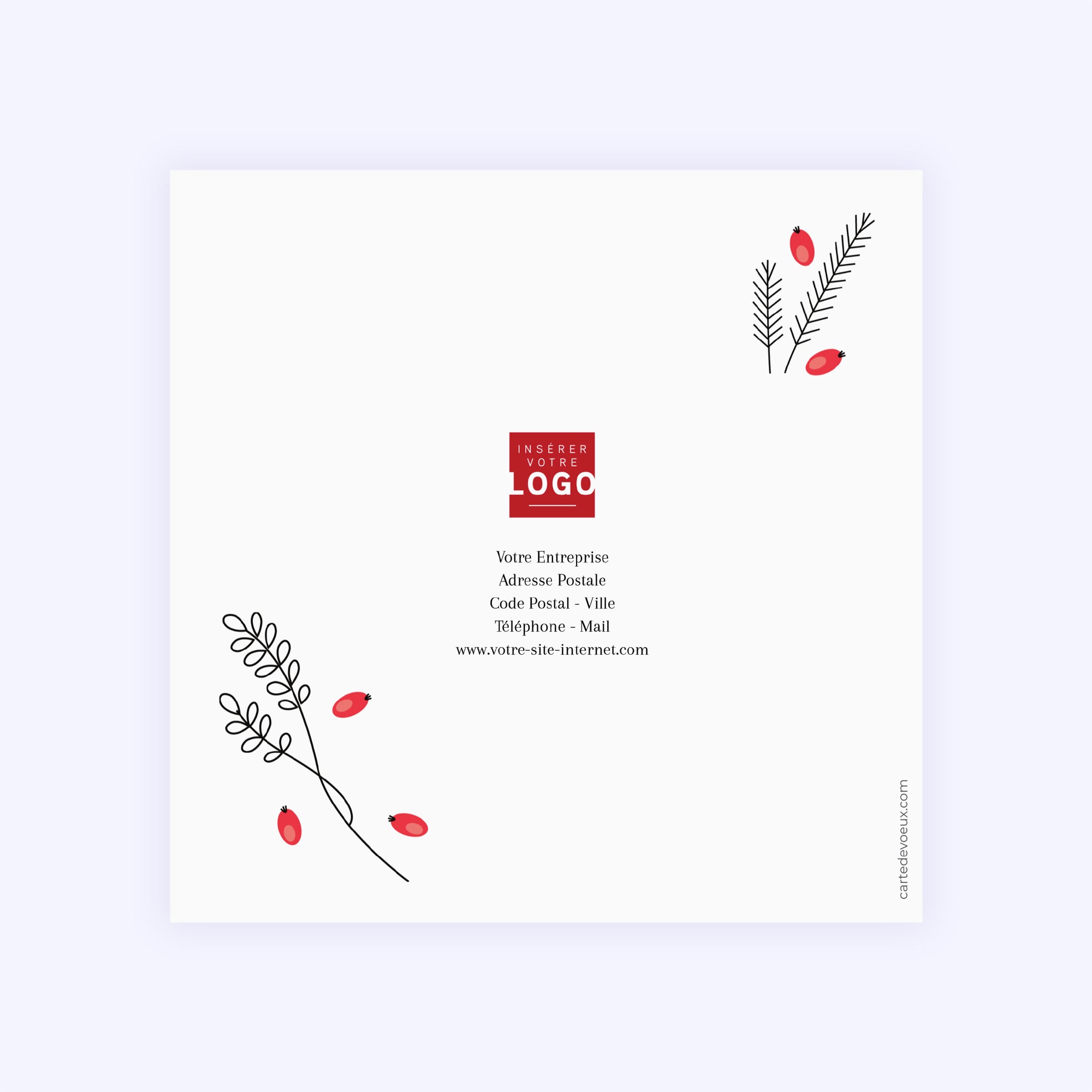 Flocon de Noël | Vœux professionnels • Carte de voeux • Carré double photo N° 3