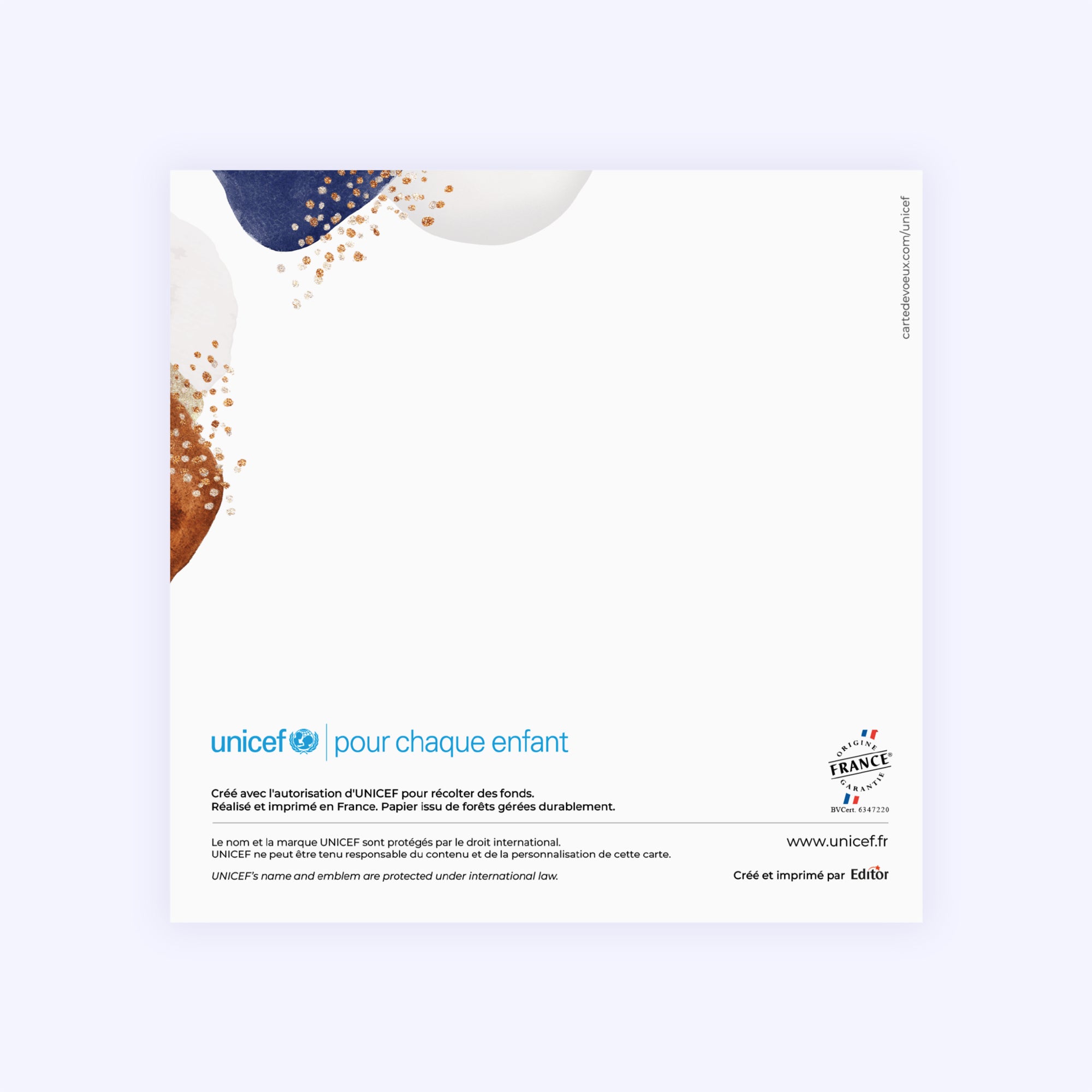 Abstraction marine | Vœux professionnels • Carte de voeux • Carré double photo N° 3