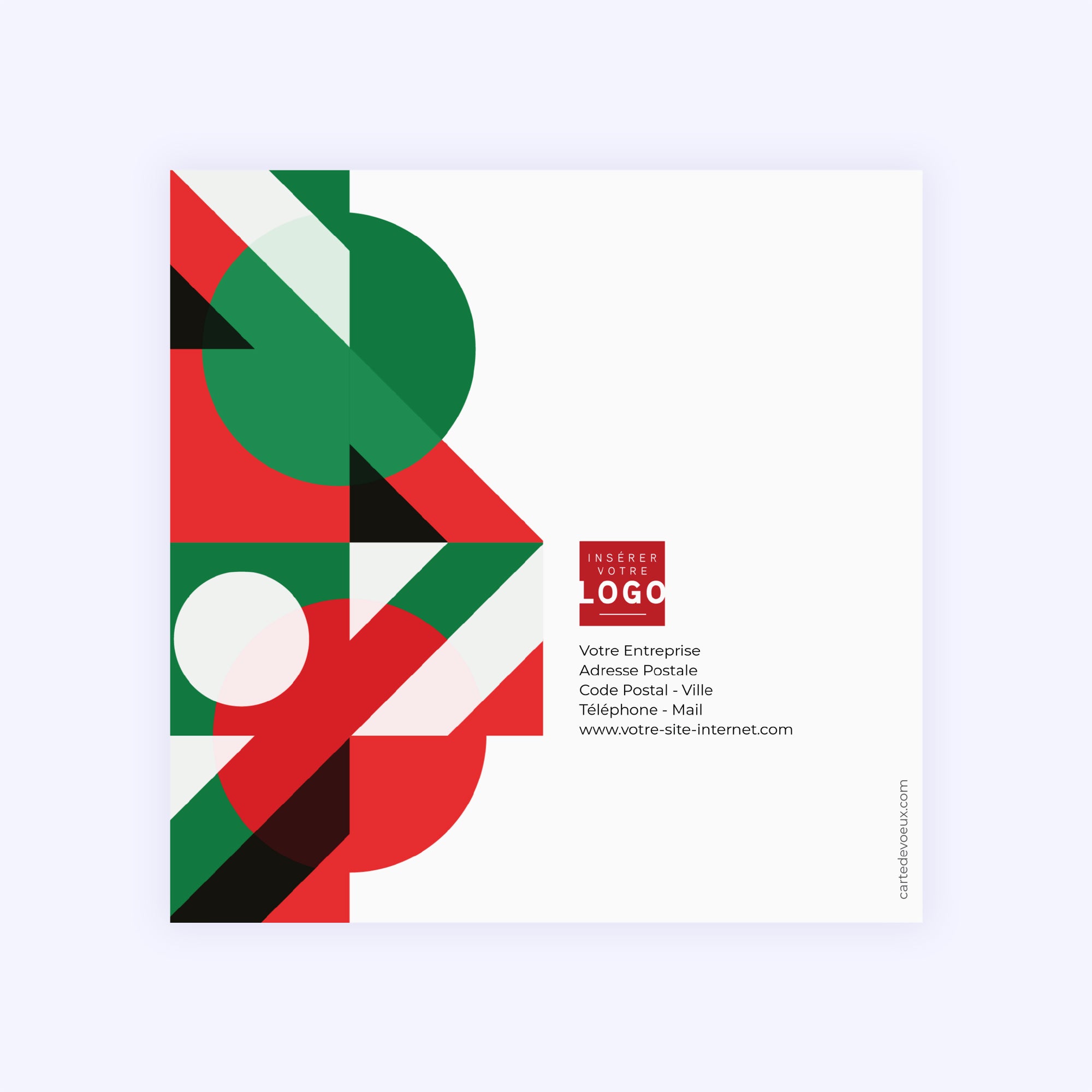 Christmas graphique | Vœux professionnels • Carte de voeux • Carré double photo N° 3