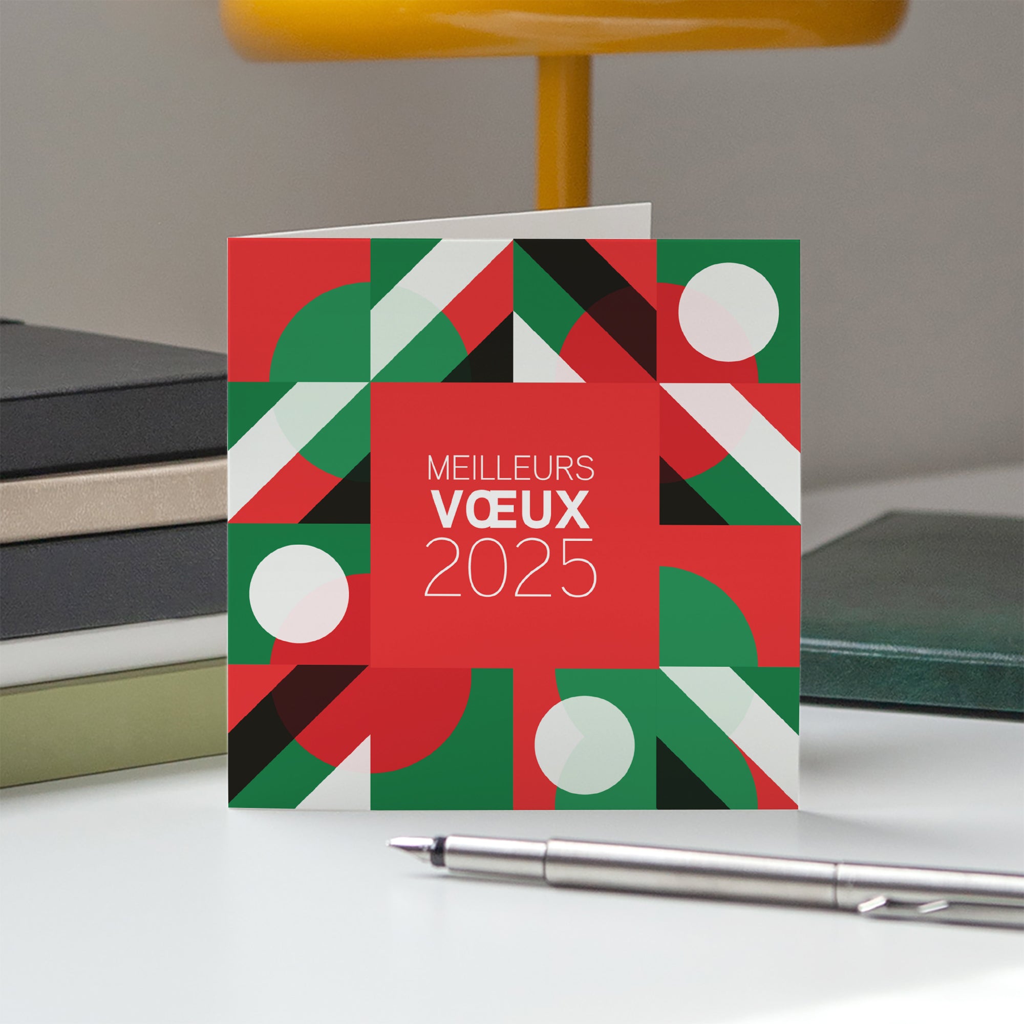 Christmas graphique | Vœux professionnels • Carte de voeux • Carré double photo N° 5