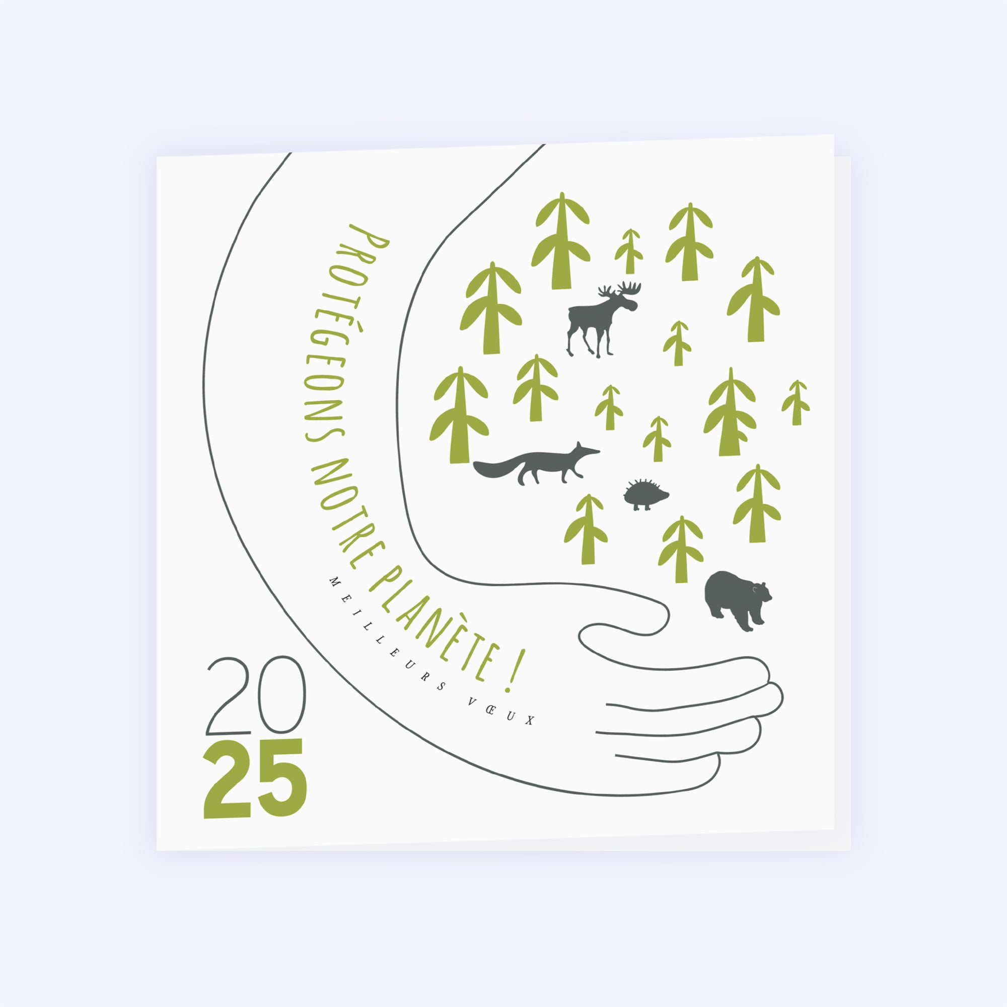 Protect nature | Vœux professionnels • Carte de voeux • Carré double photo N° 1