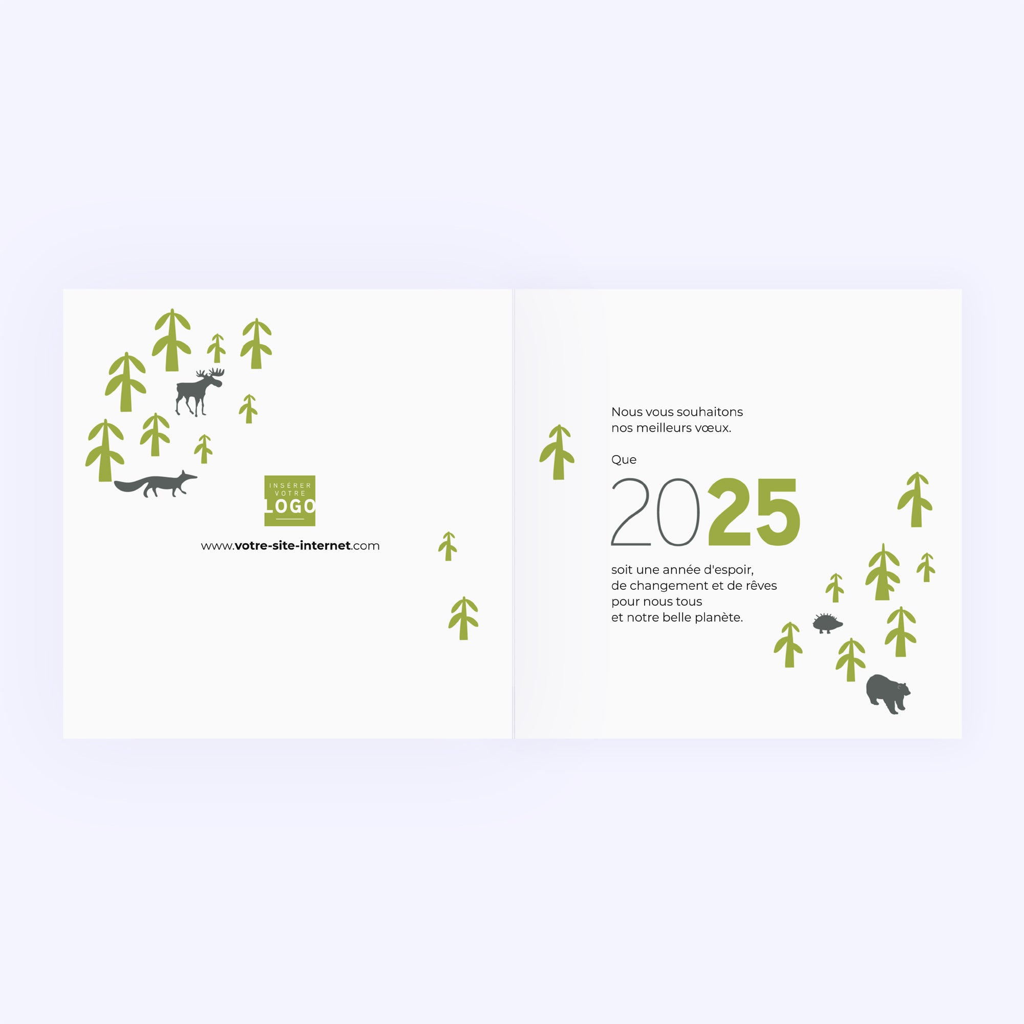 Protect nature | Vœux professionnels • Carte de voeux • Carré double photo N° 2