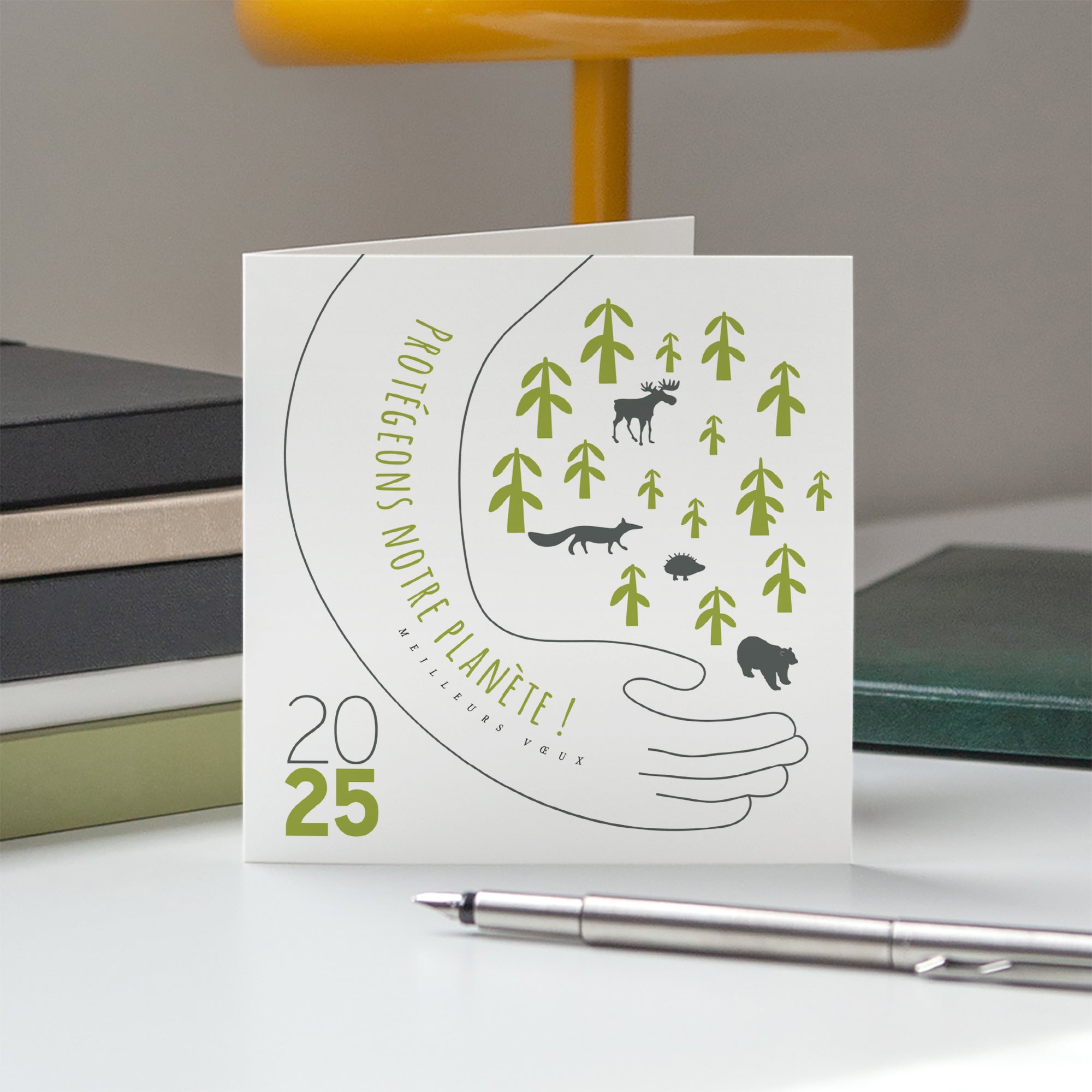 Protect nature | Vœux professionnels • Carte de voeux • Carré double photo N° 5