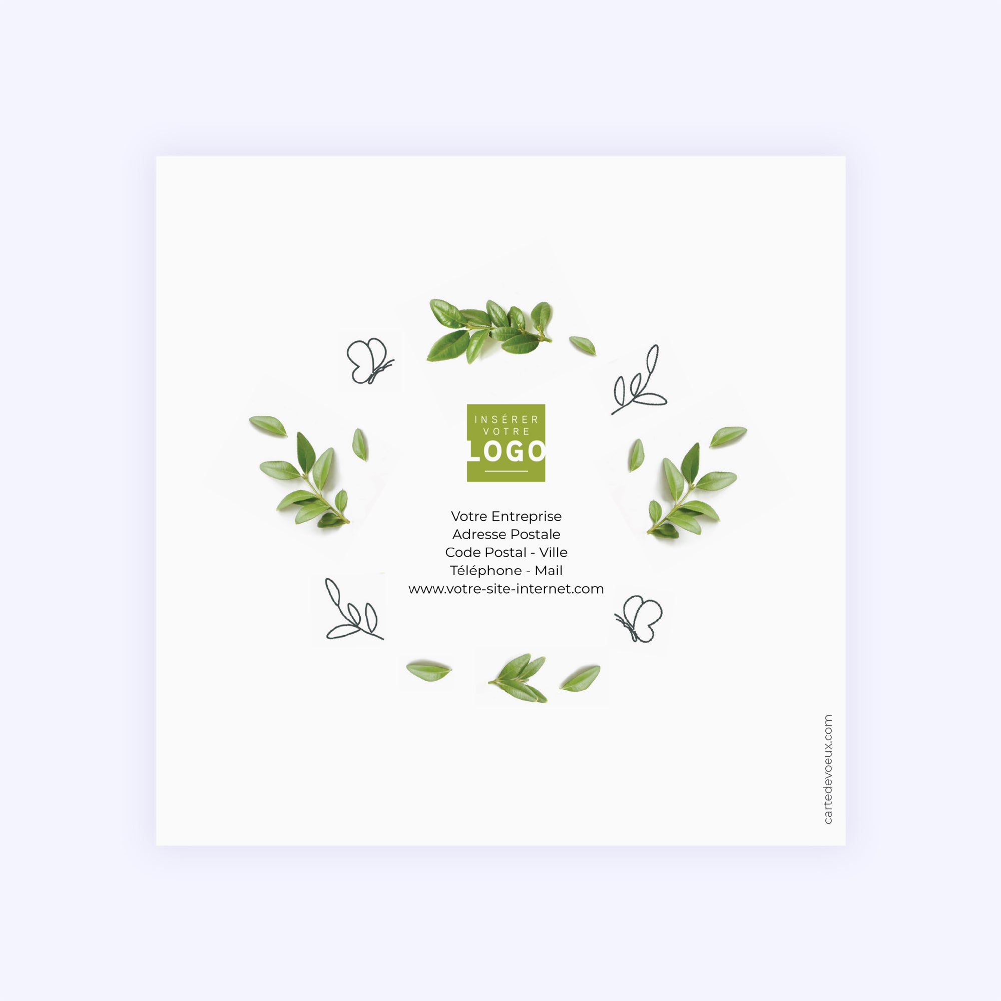 Nature is the future | Vœux professionnels • Carte de voeux • Carré double photo N° 3
