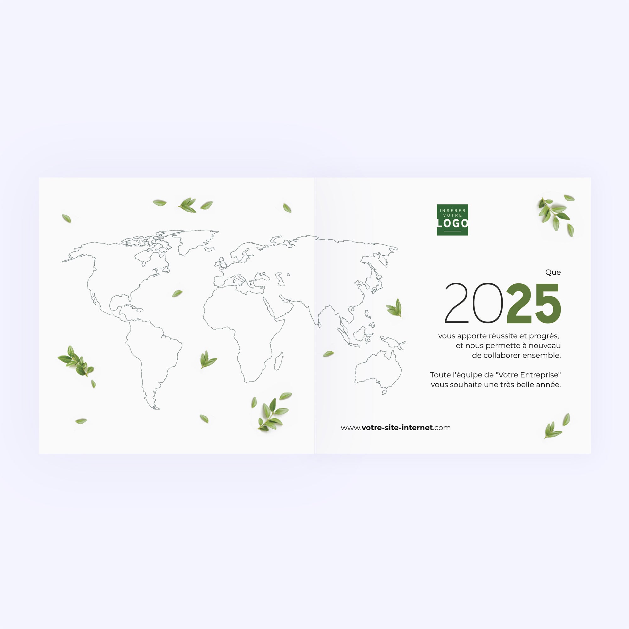 The power of nature | Vœux professionnels • Carte de voeux • Carré double photo N° 2
