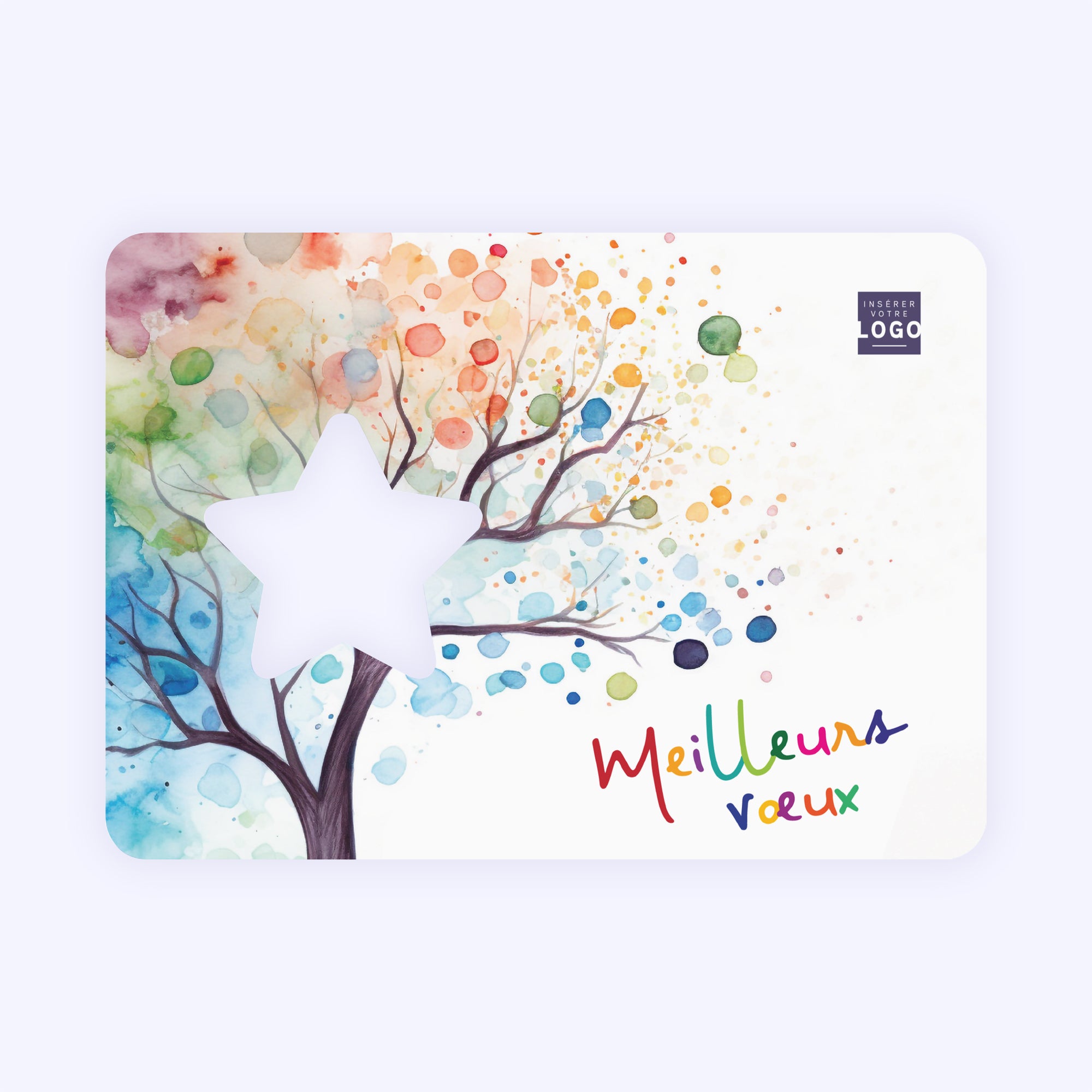 The watercolour tree | Vœux professionnels • Carte de voeux • Horizontal étoile photo N° 1
