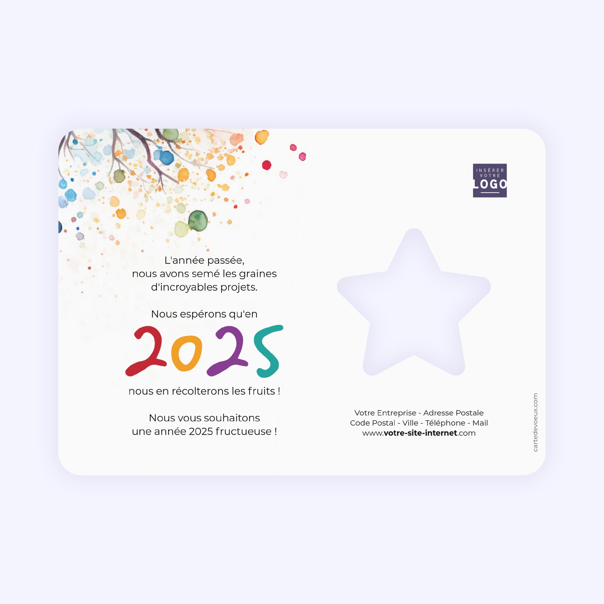 The watercolour tree | Vœux professionnels • Carte de voeux • Horizontal étoile photo N° 2