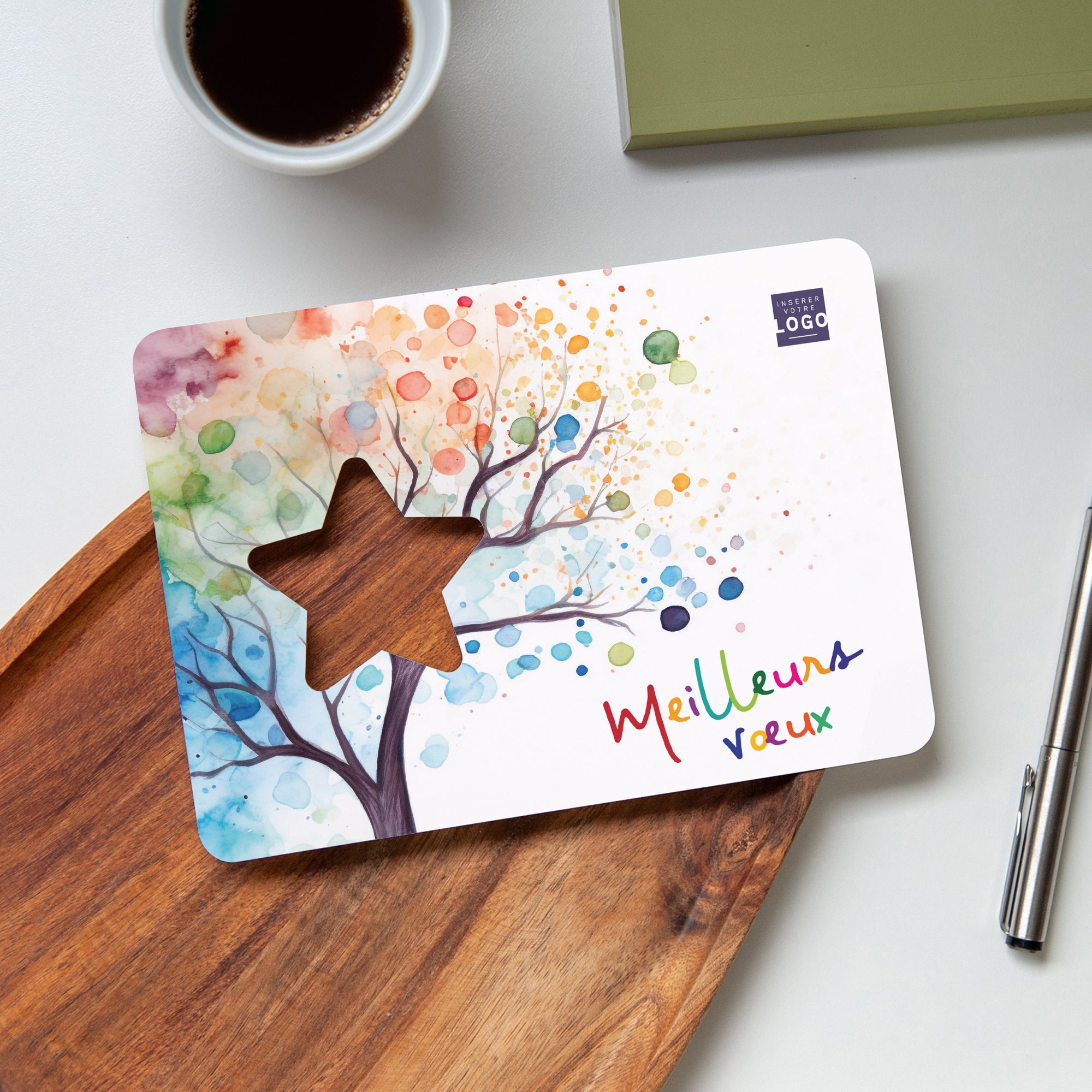 The watercolour tree | Vœux professionnels • Carte de voeux • Horizontal étoile photo N° 4