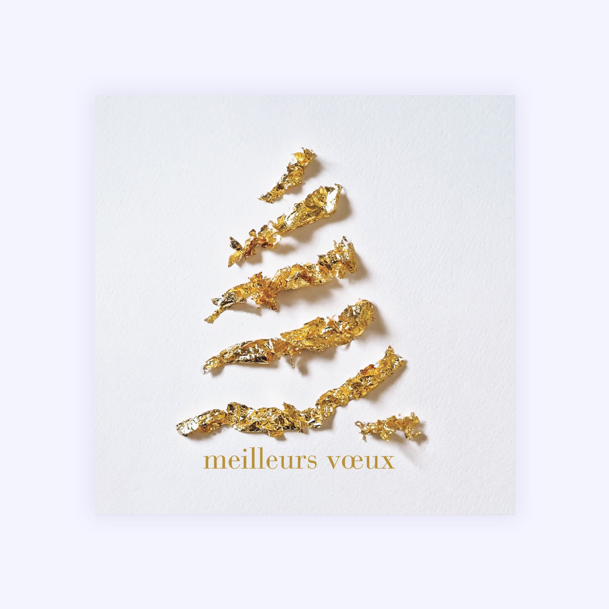 Feuille d'or | Vœux professionnels • Carte de voeux • Carré photo N° 1