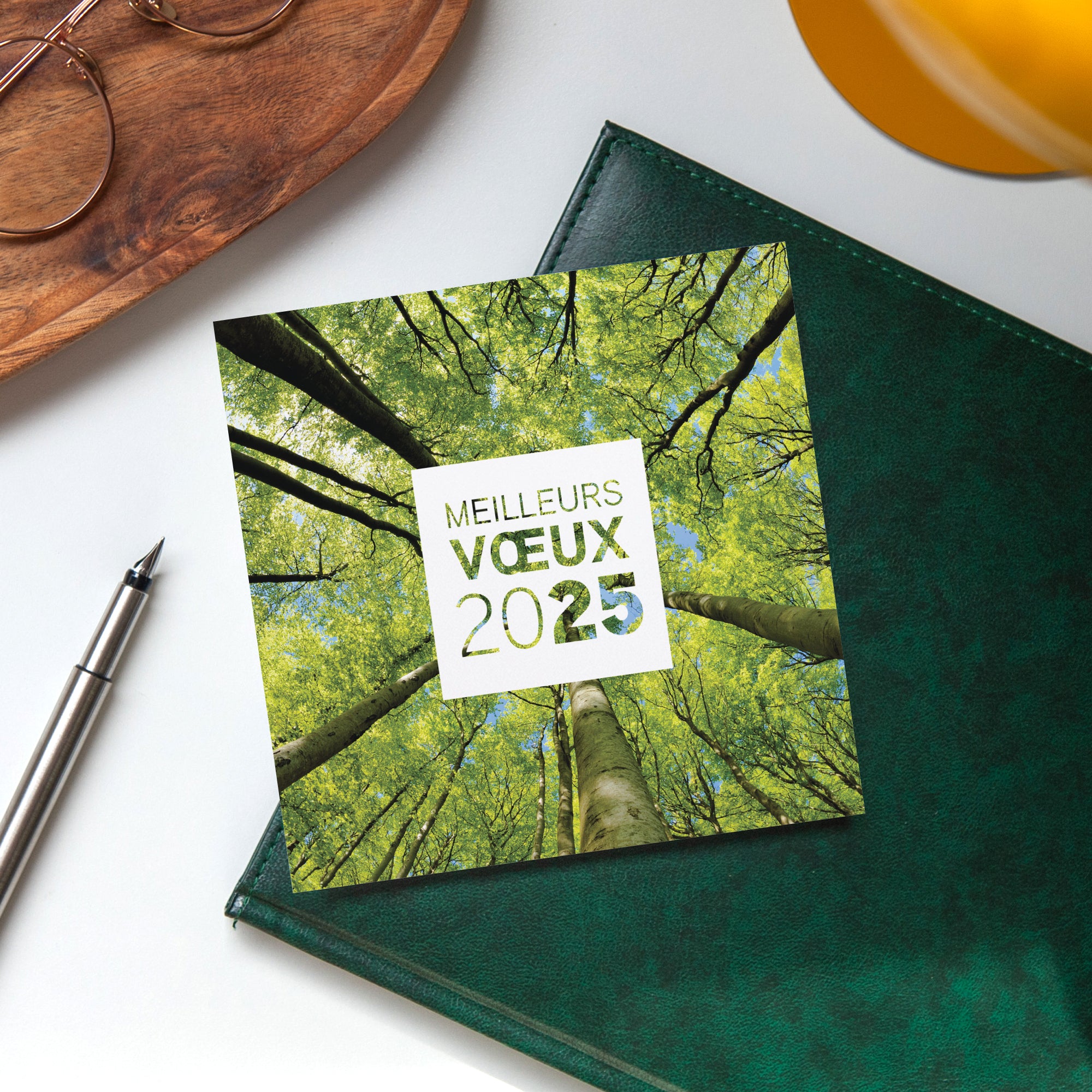 Au cœur de la forêt | Vœux professionnels • Carte de voeux • Carré photo N° 4