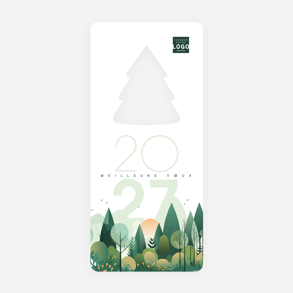 Forest graphik | Vœux professionnels • Carte de voeux • Sapin découpé photo N° 1
