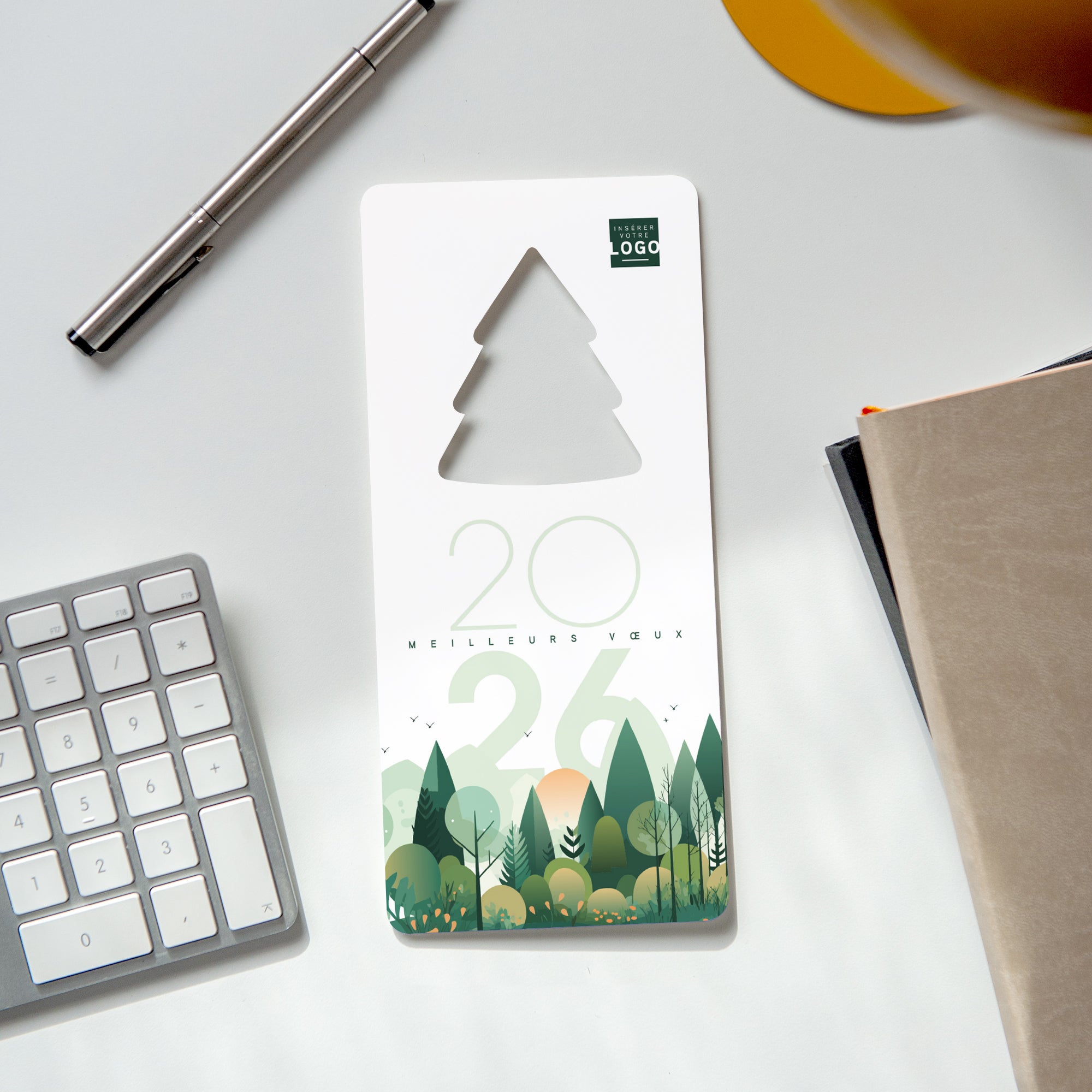 Forest graphik | Vœux professionnels • Carte de voeux • Vertical sapin photo N° 4