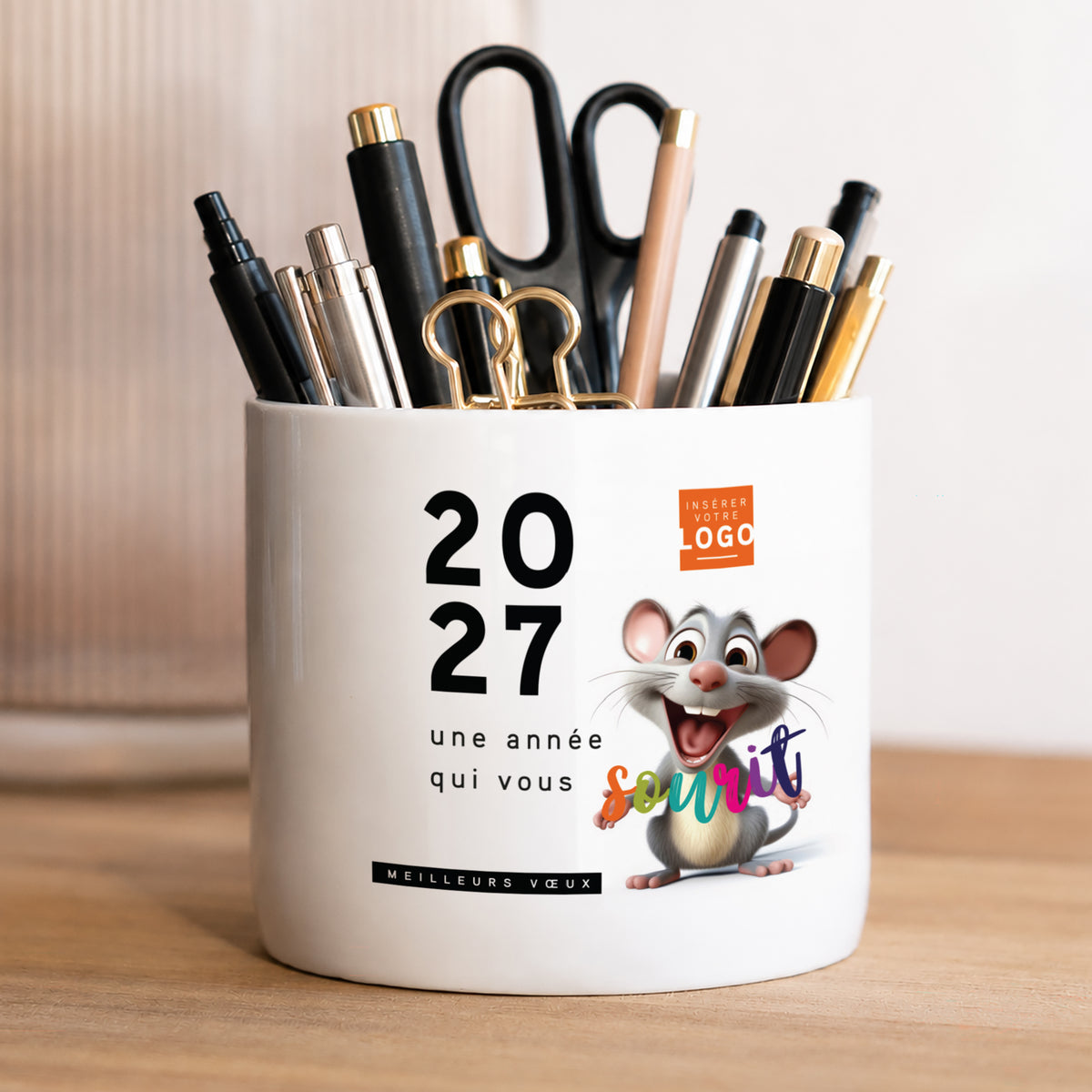Souris | Cadeau entreprise • Pot à crayons • 48 cl photo N° 1