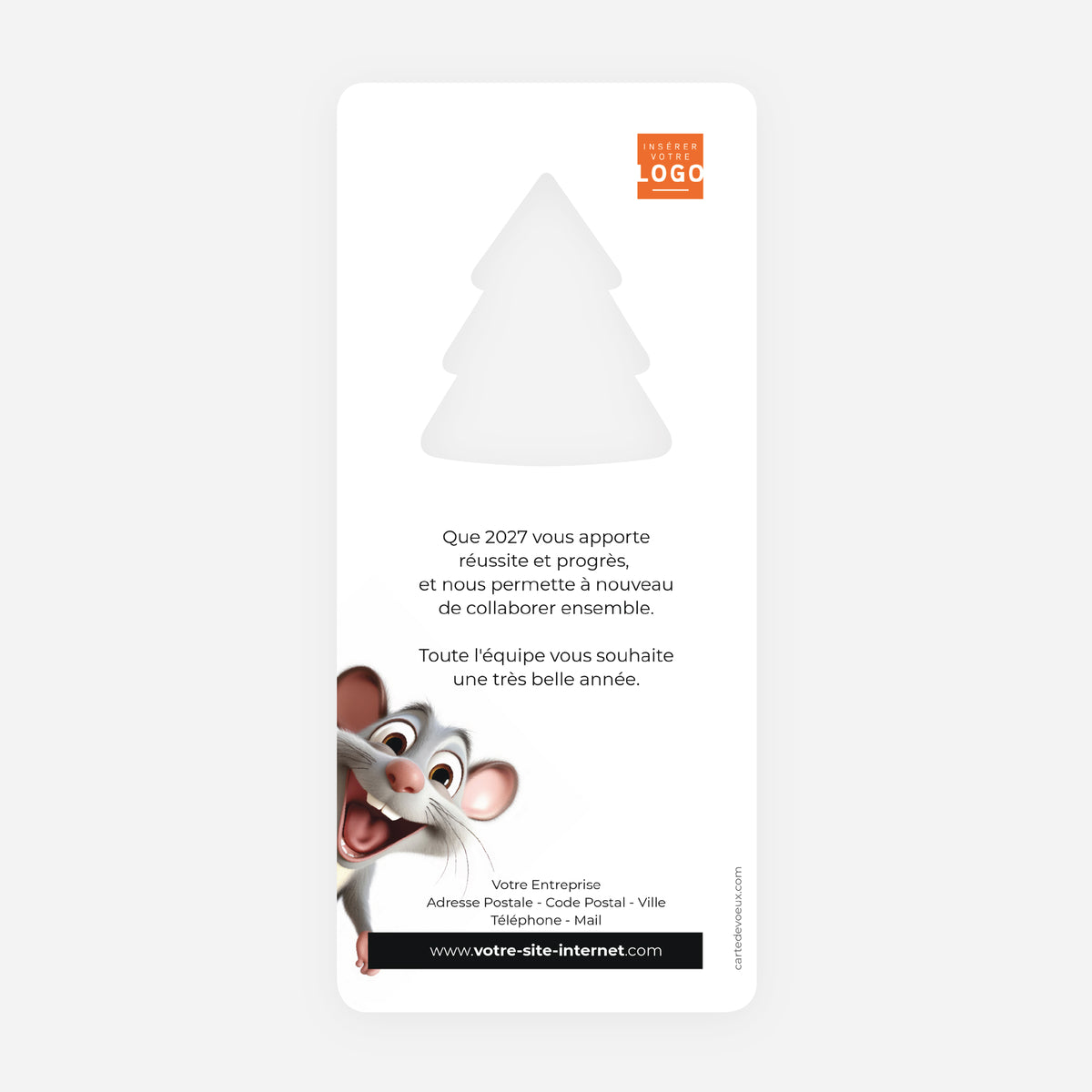 Souris | Vœux professionnels • Carte de voeux • Sapin découpé photo N° 2