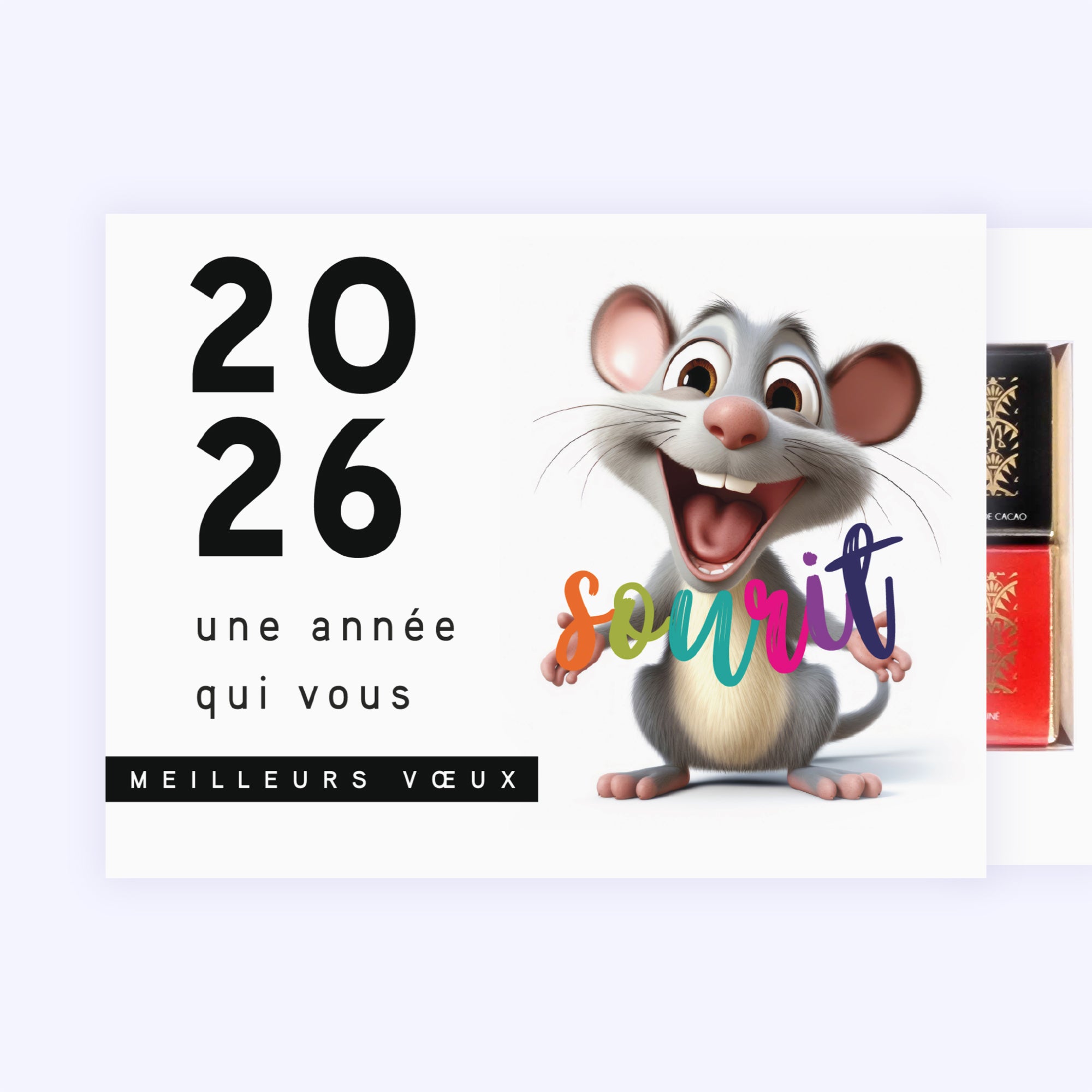 Souris | Vœux professionnels • Boite chocolat personnalisée • Maxim's de Paris photo N° 2