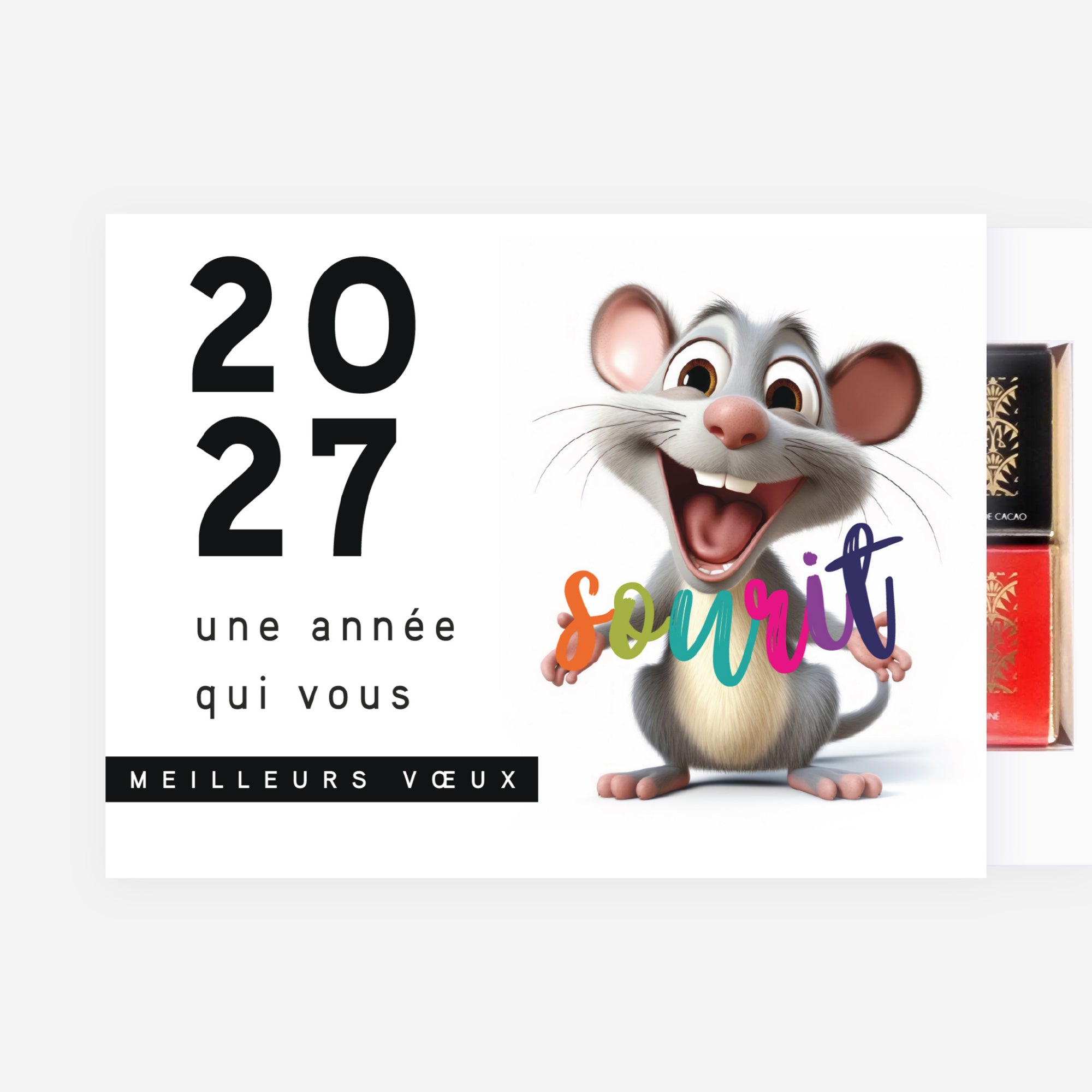 Souris | Vœux professionnels • Boite chocolat personnalisée • Maxim's de Paris photo N° 2