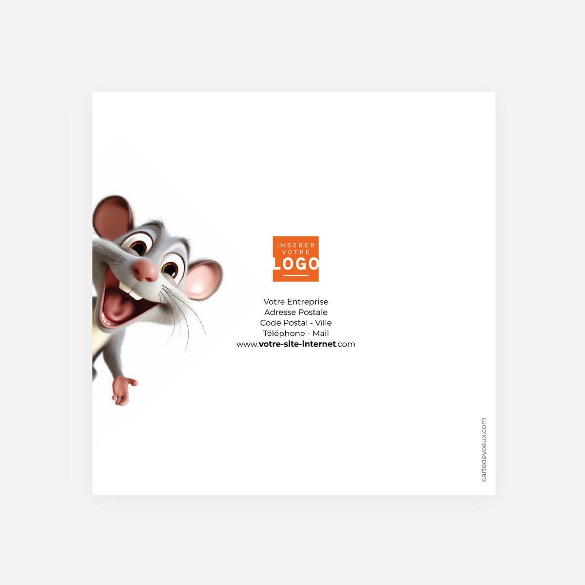 Souris | Vœux professionnels • Carte de voeux • Carrée pliable photo N° 3