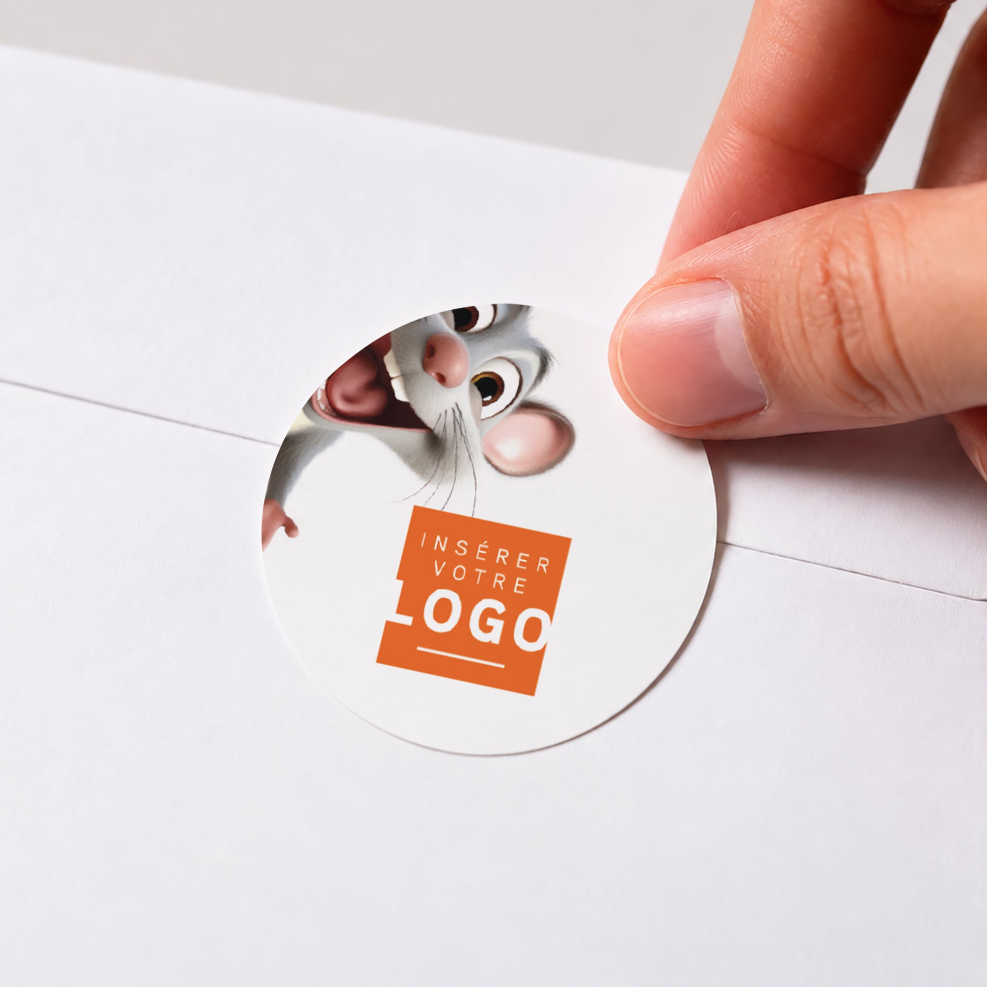 Souris | Vœux professionnels • Sticker • Rond photo N° 1