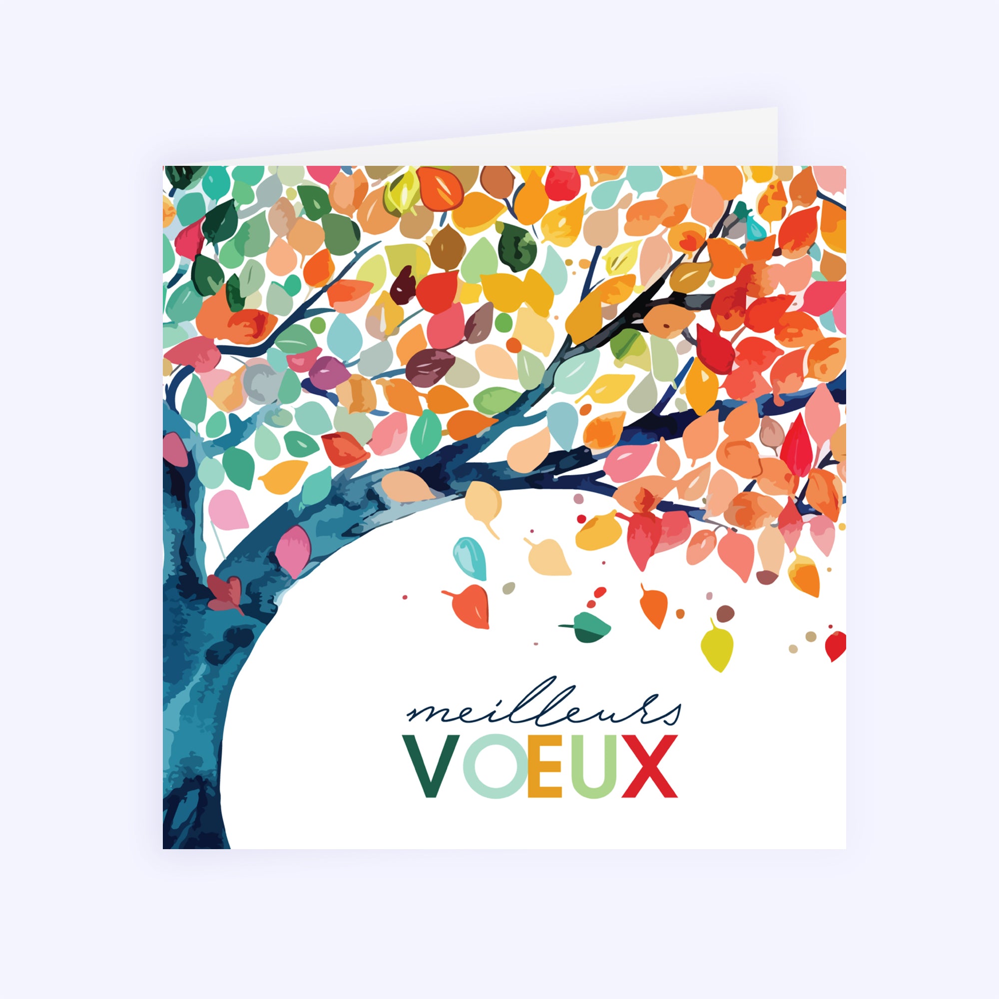 Arbre à vœux | Vœux professionnels • Carte de voeux • Carré double photo N° 1