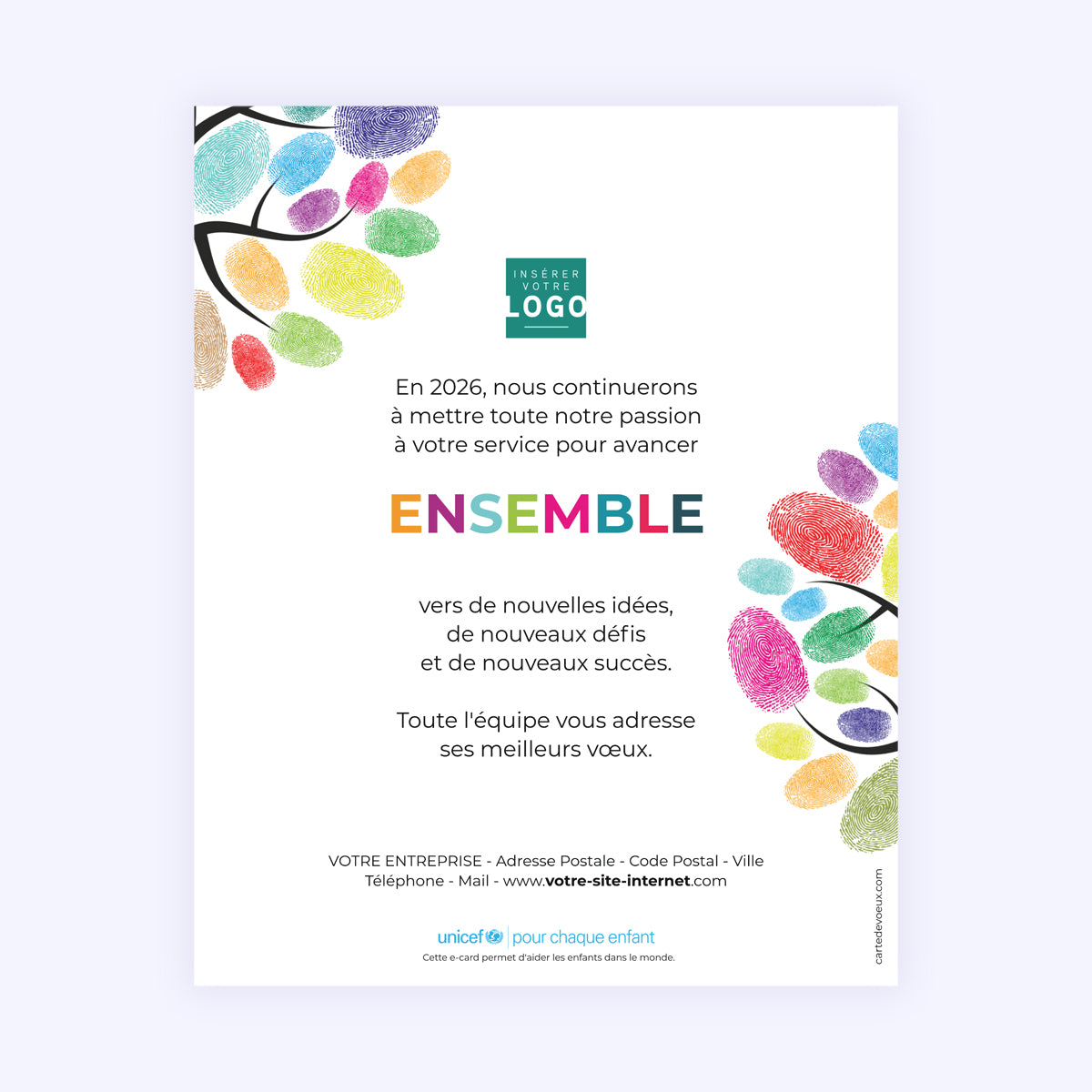 L'arbre aux empreintes | Vœux professionnels • Carte virtuelle • eCard Image photo N° 1