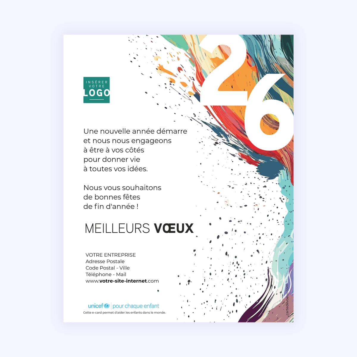 Eclats de couleurs | Vœux professionnels • Carte virtuelle • eCard Image photo N° 1