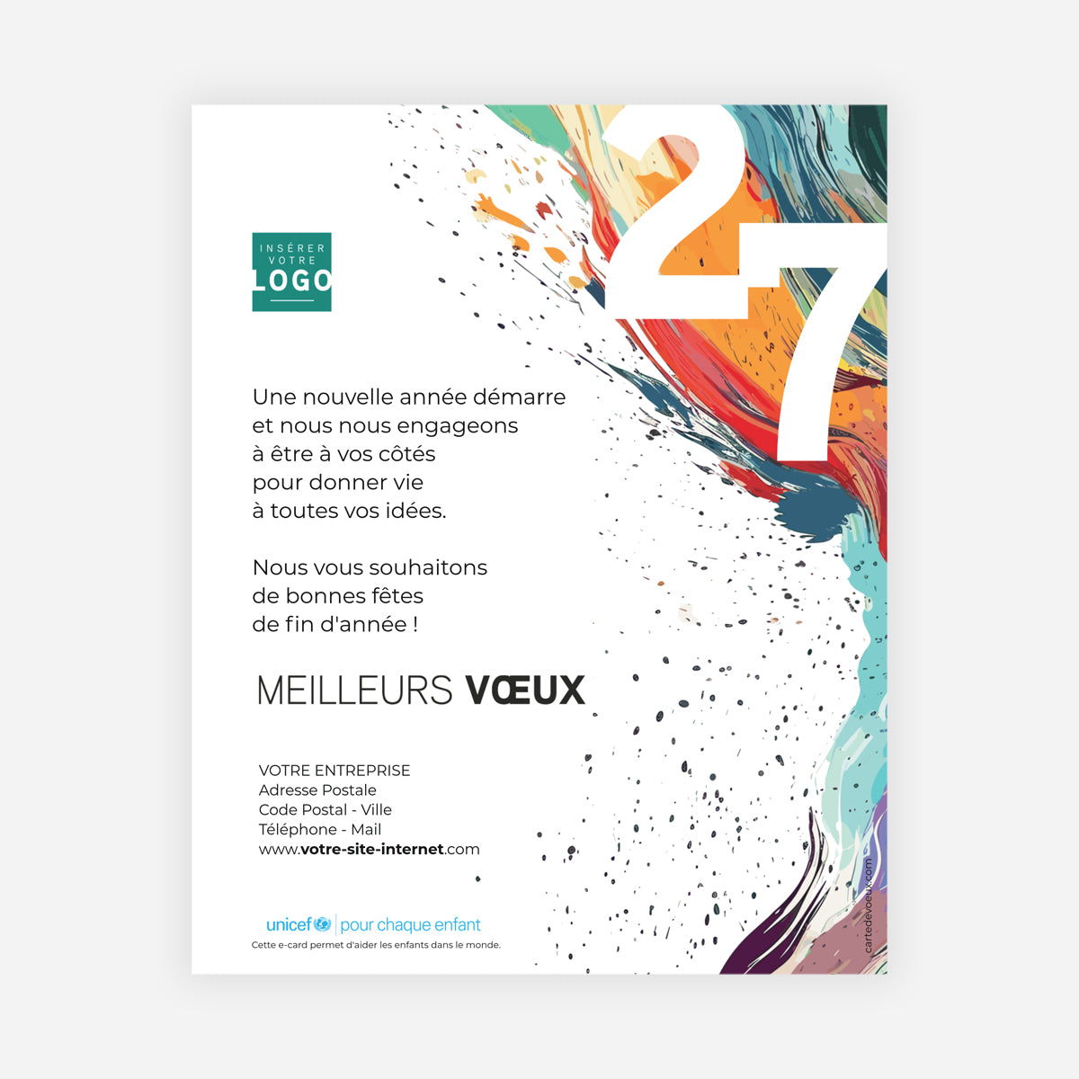 Eclats de couleurs | Vœux professionnels • Carte virtuelle • eCard Image photo N° 1