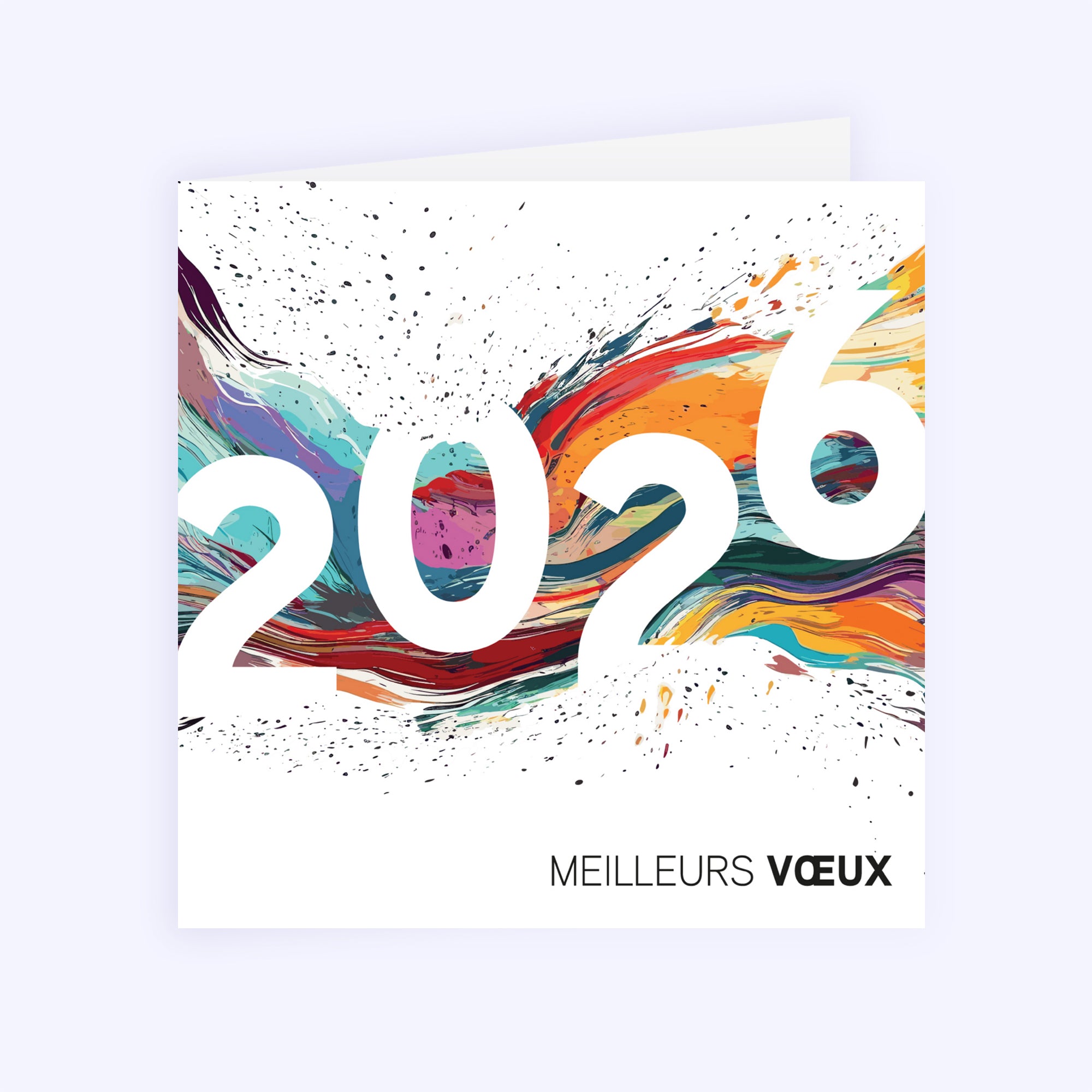 Eclats de couleurs | Vœux professionnels • Carte de voeux • Carré double photo N° 1