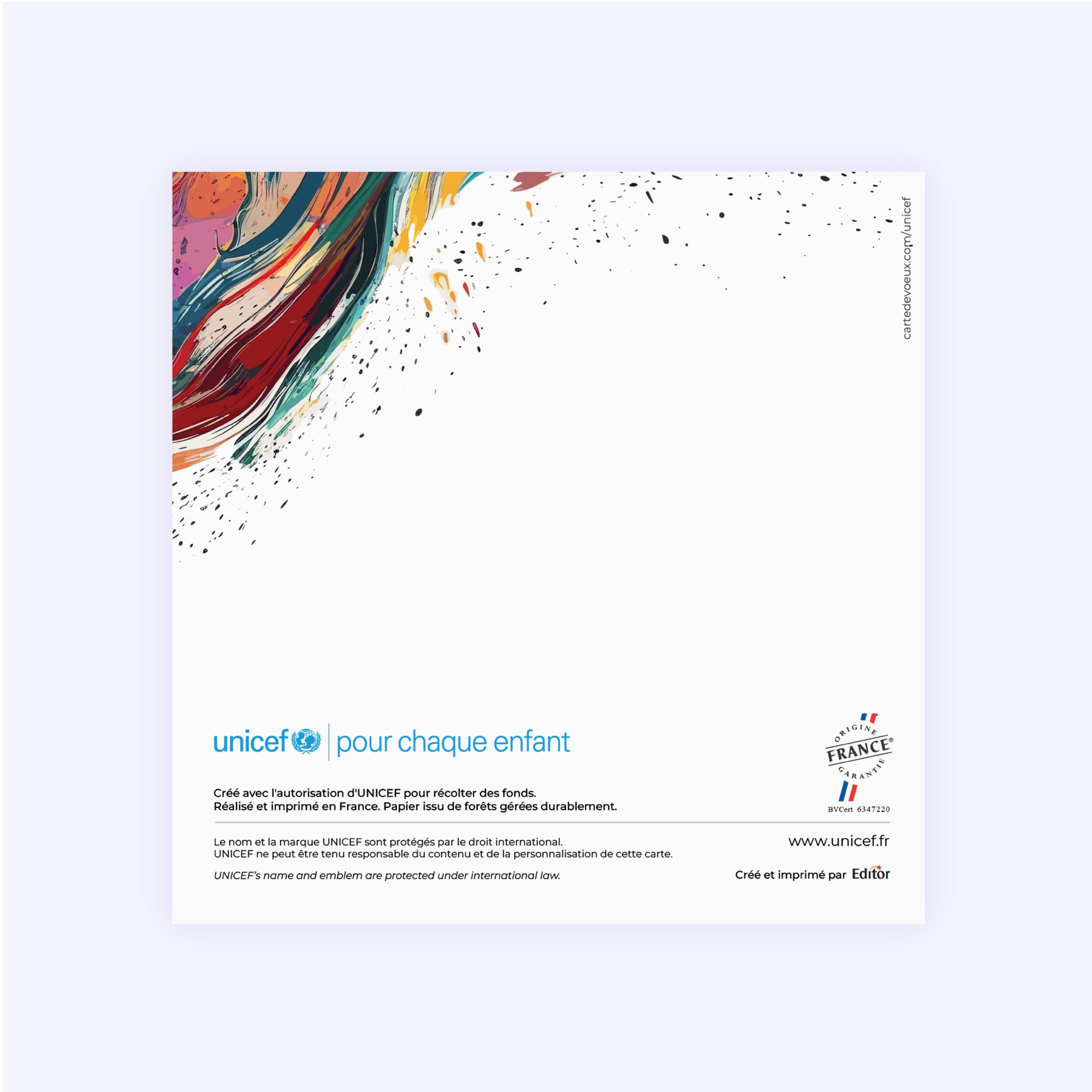 Eclats de couleurs | Vœux professionnels • Carte de voeux • Carré double photo N° 3