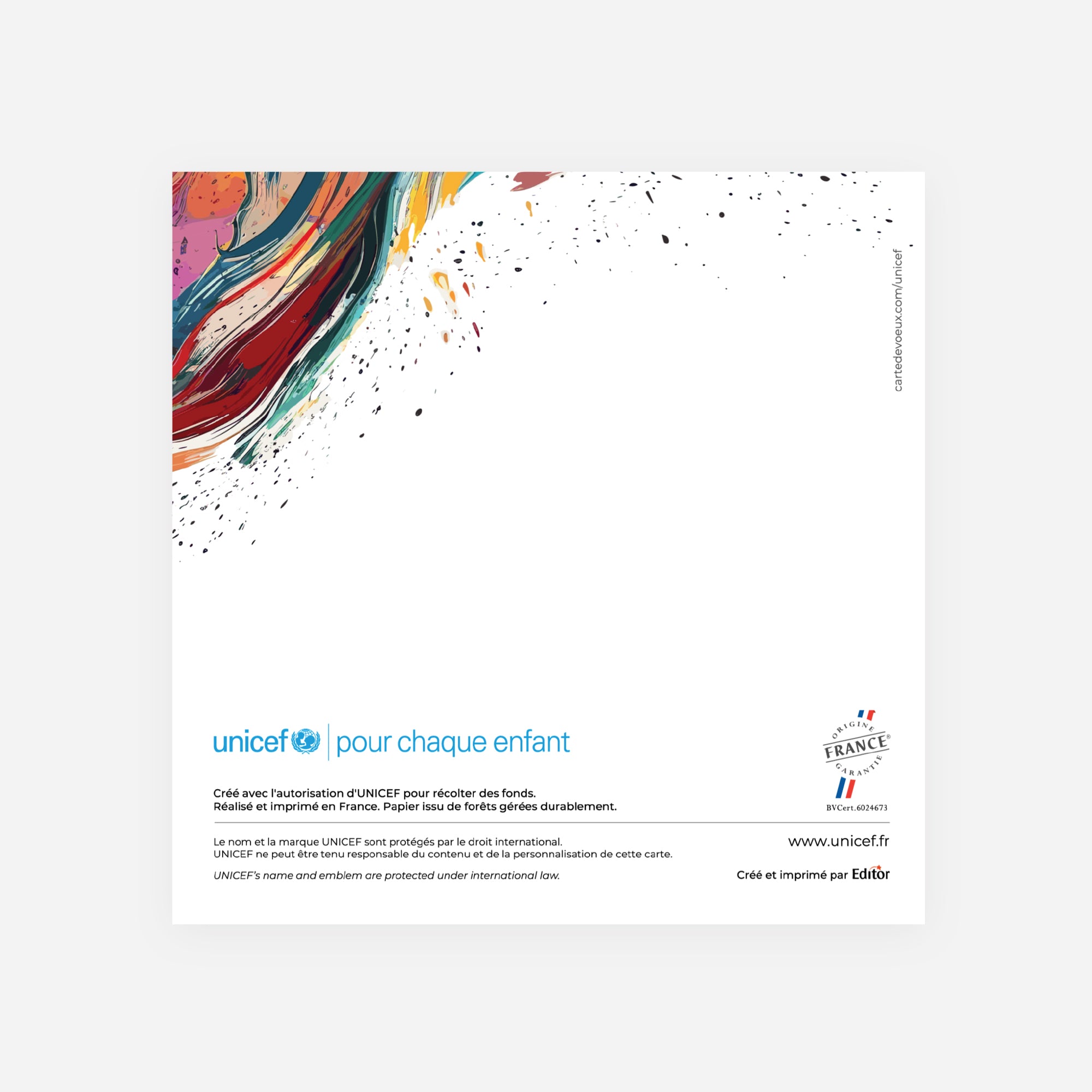 Eclats de couleurs | Vœux professionnels • Carte de voeux • Carré double photo N° 3