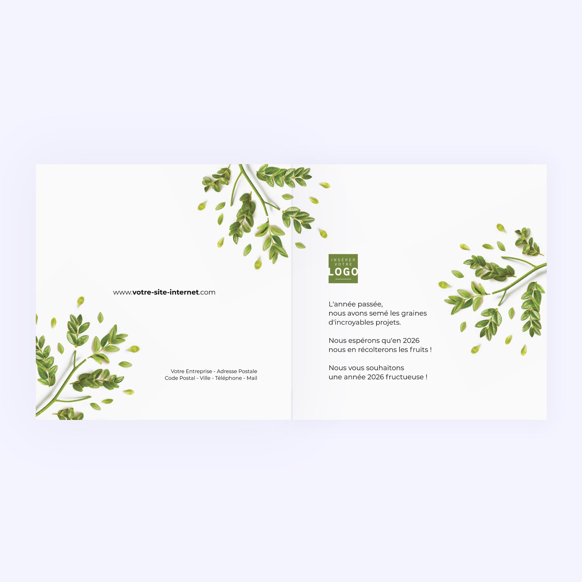 Ensemble pour la nature | Vœux professionnels • Carte de voeux • Carré double photo N° 2