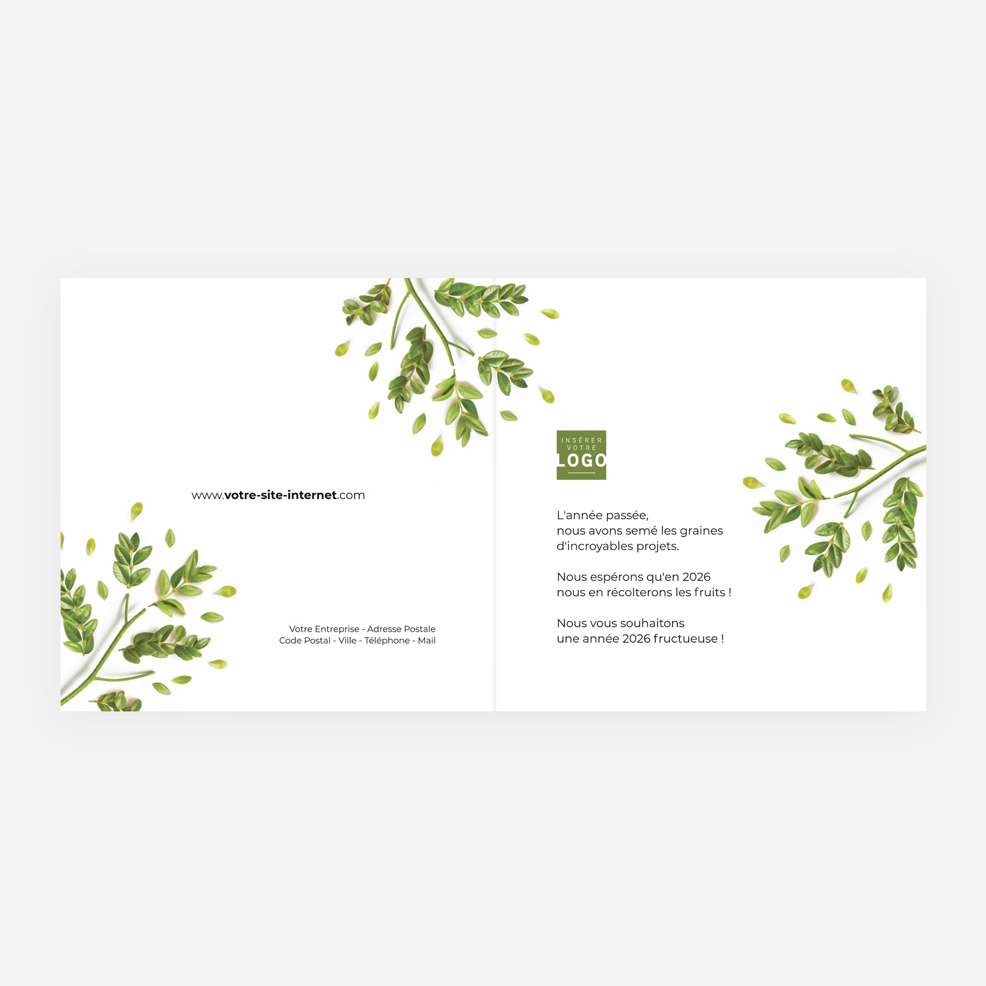 Ensemble pour la nature | Vœux professionnels • Carte de voeux • Carré double photo N° 2